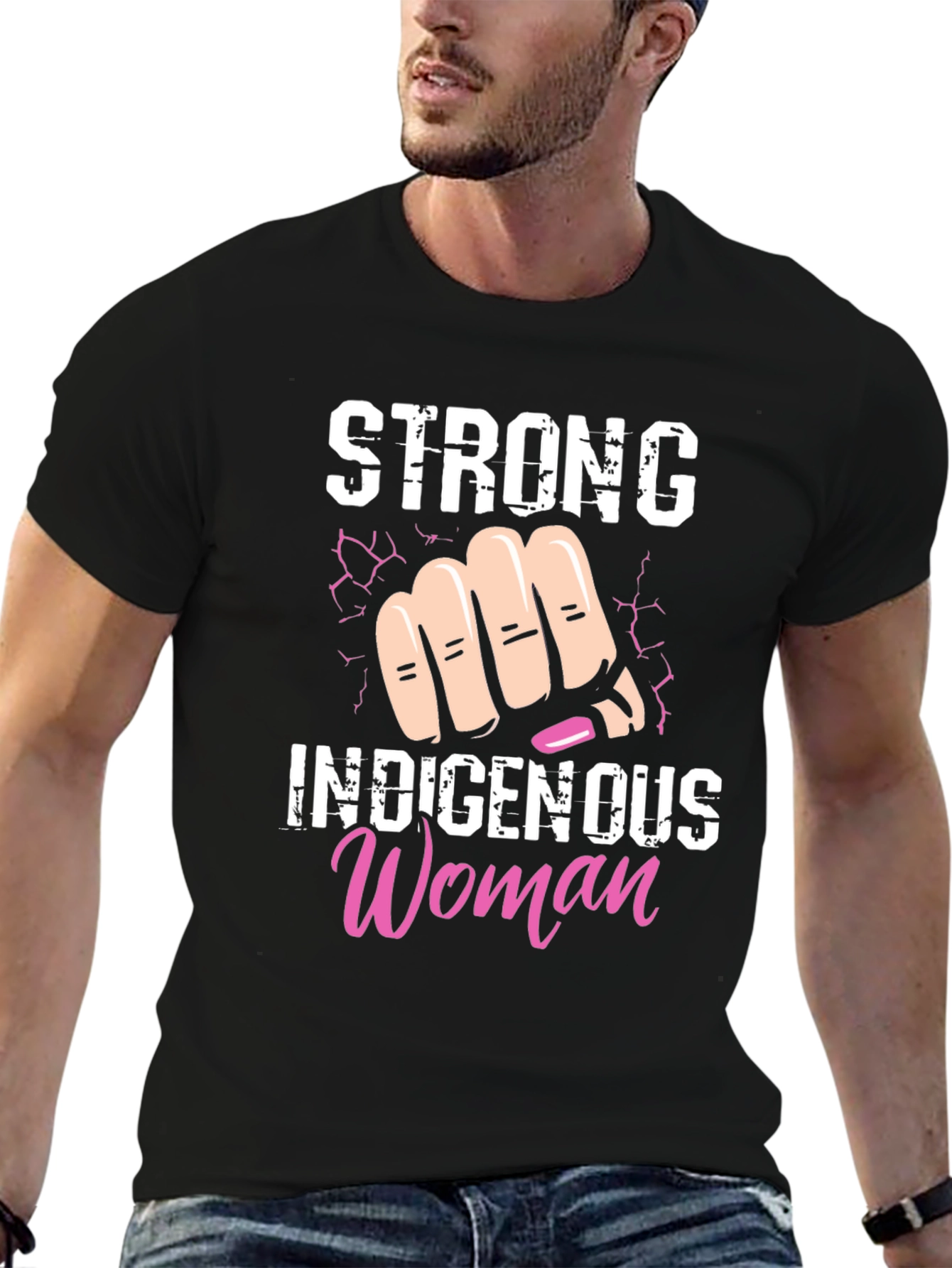 Black Strong Indigenous Woman T-Shirt view 6