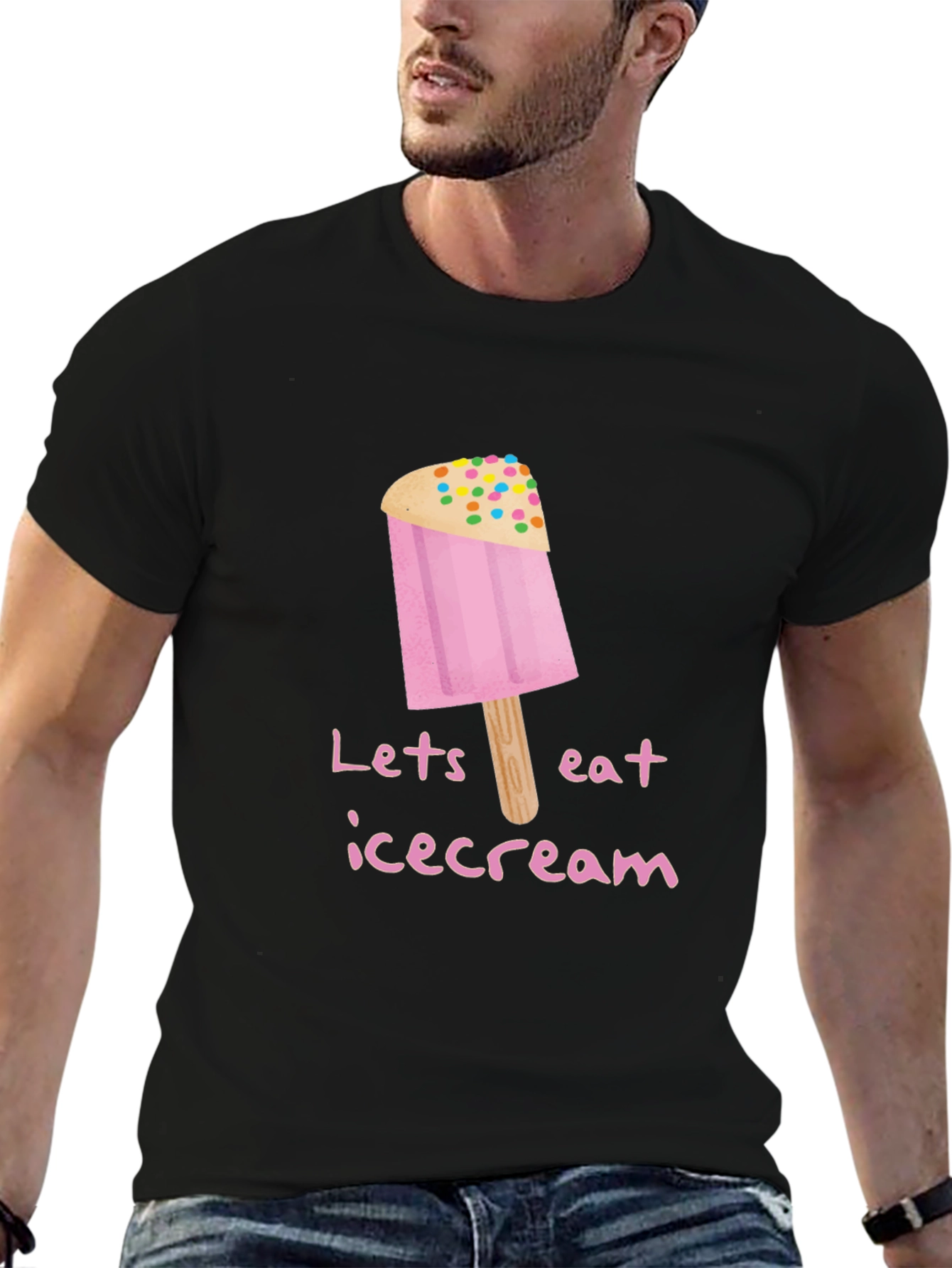 Black Ice Cream Popsicle Graphic Tee view 6