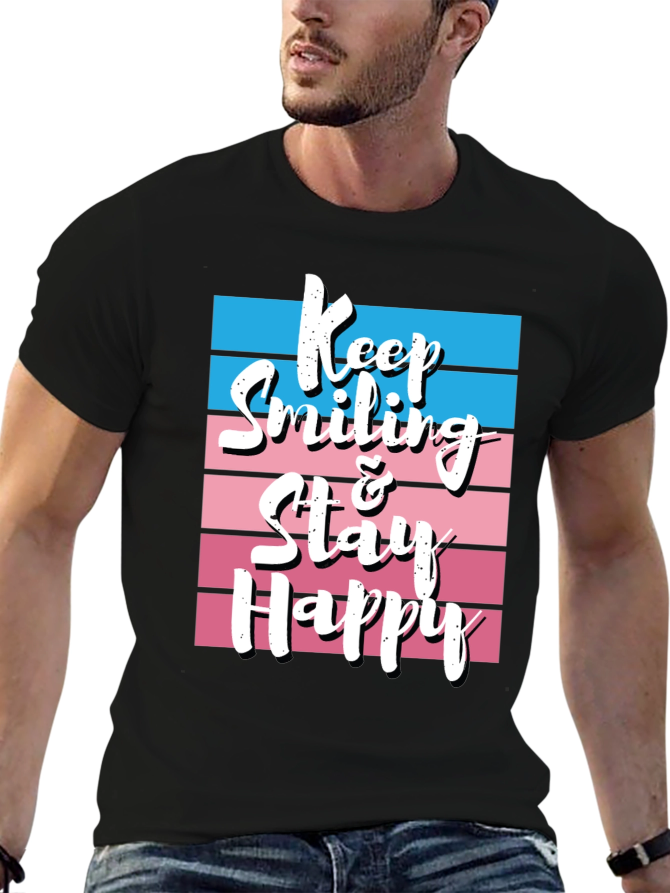 Black Keep Smiling T-Shirt view 6