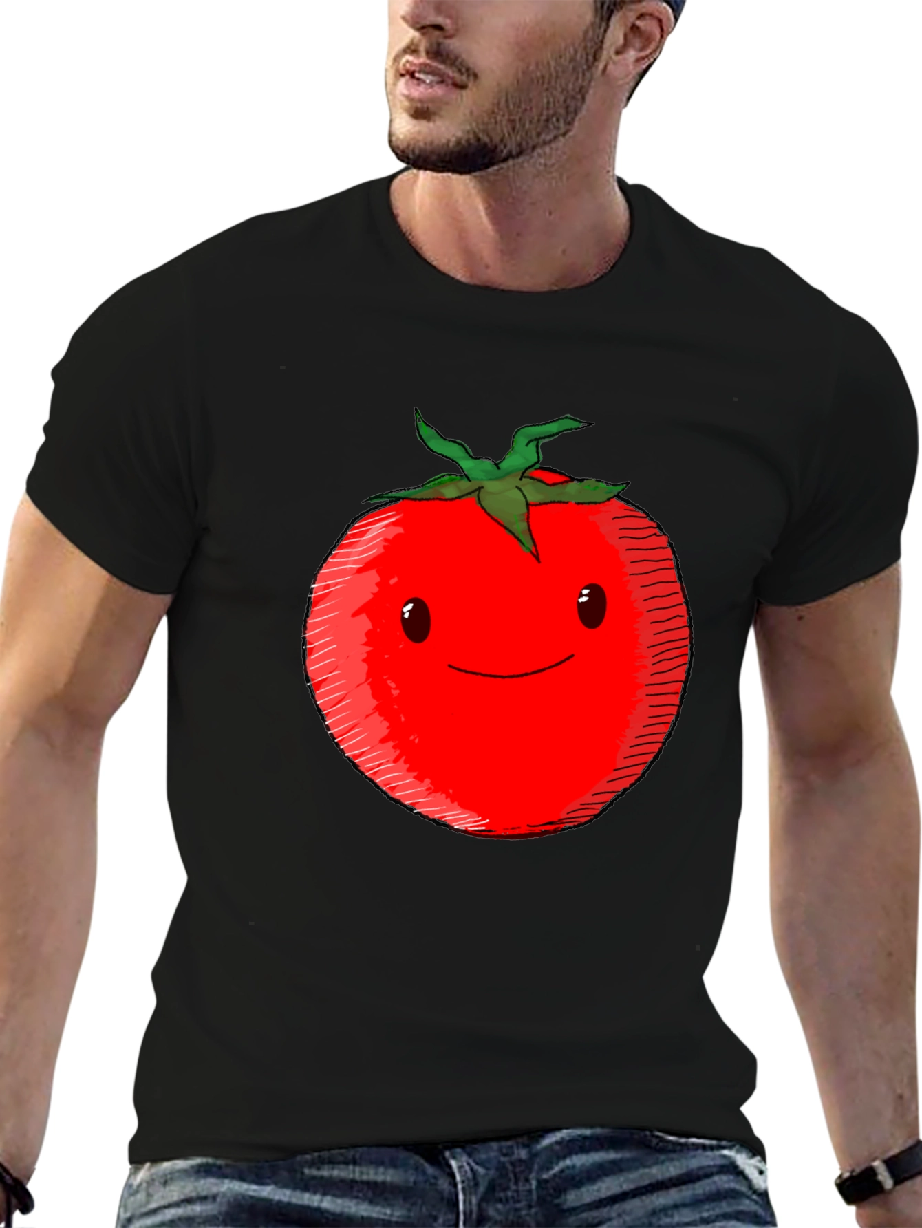 Black Tomato Graphic Tee - Cute & Comfy Unisex T-Shirt view 6