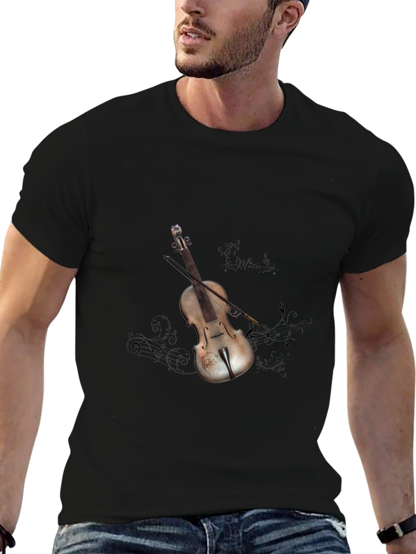 Black Violin Graphic Tee - Stylish Music Lover's Shirt view 6