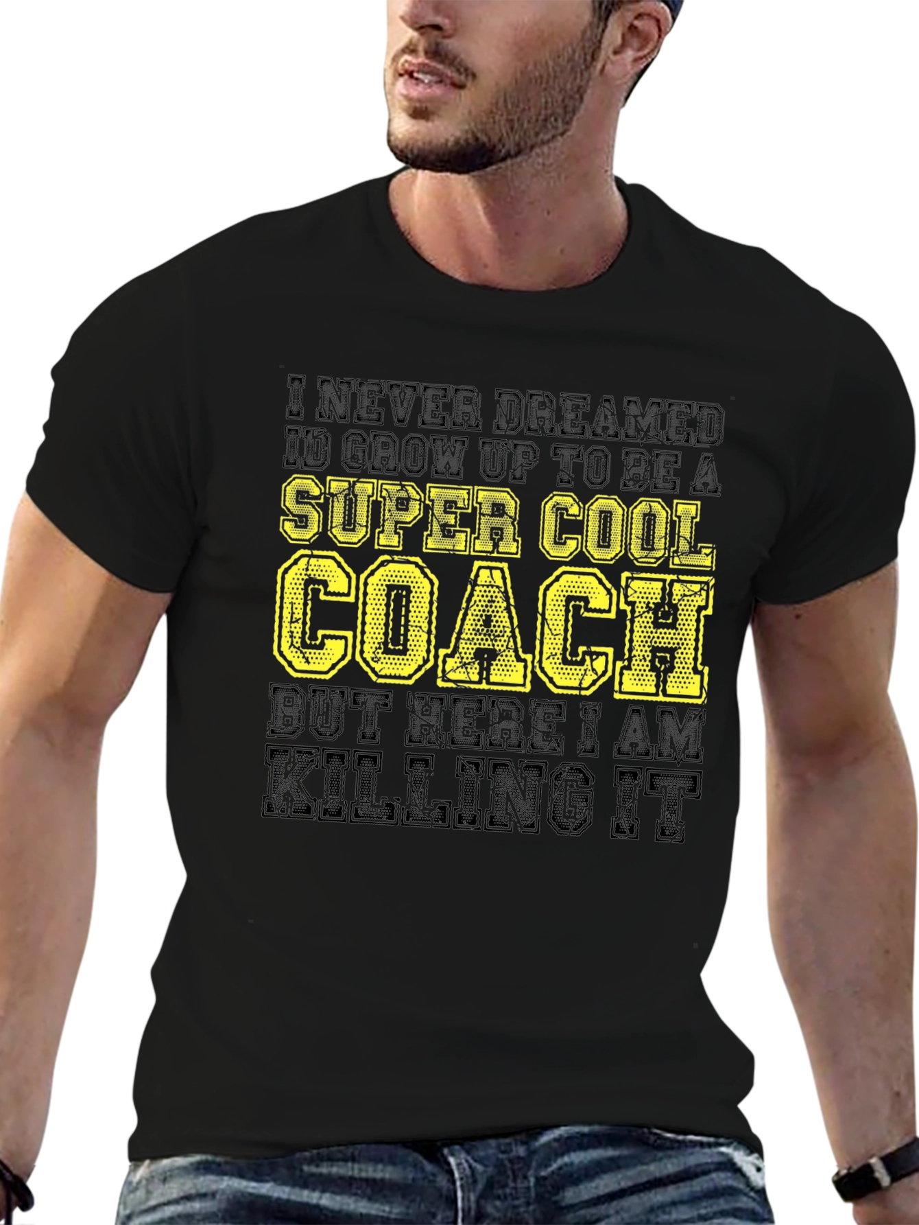 Black Super Cool Coach Black T-Shirt view 6