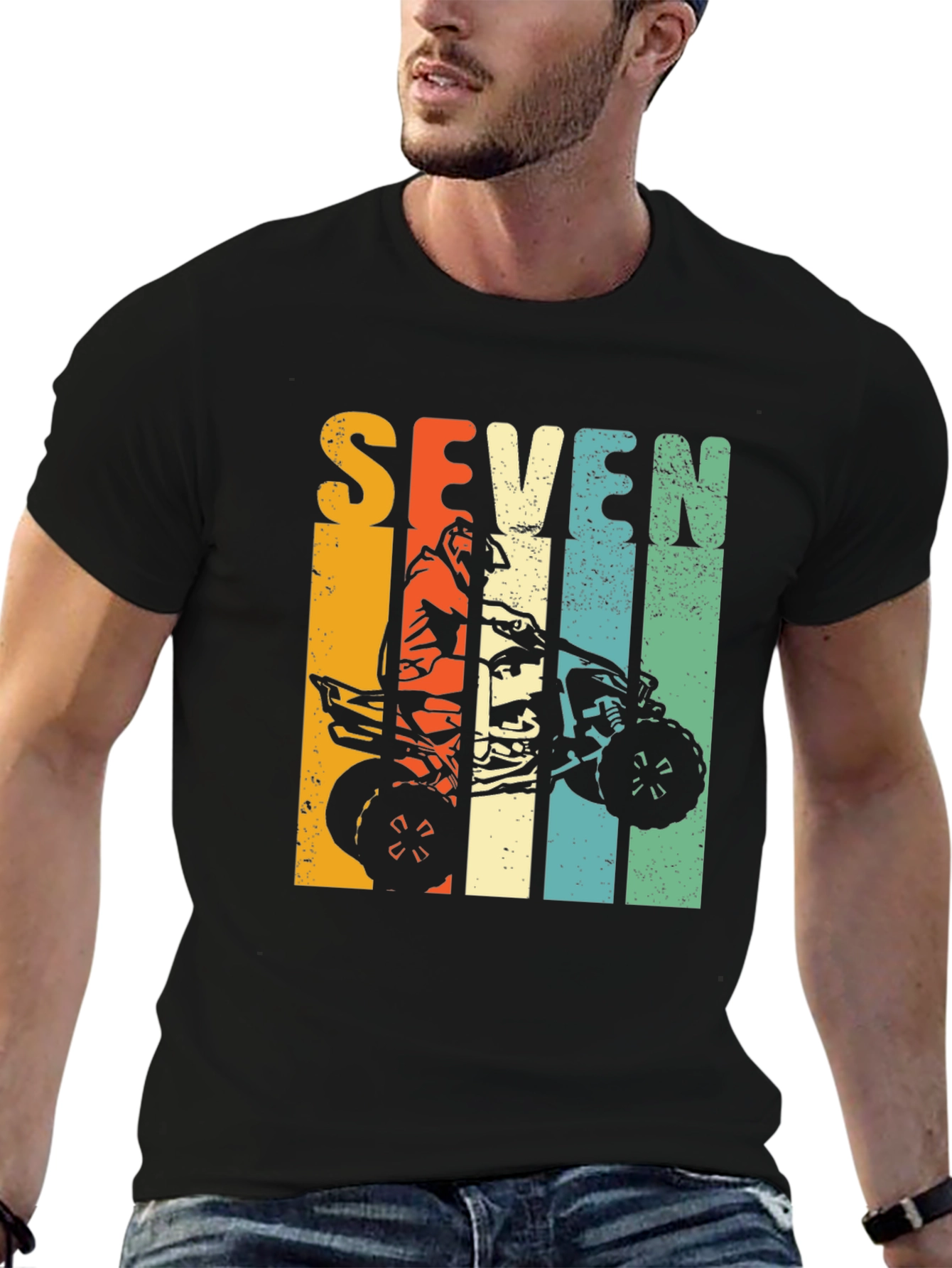 Black Seven ATV Black T-Shirt - Graphic Tee view 6