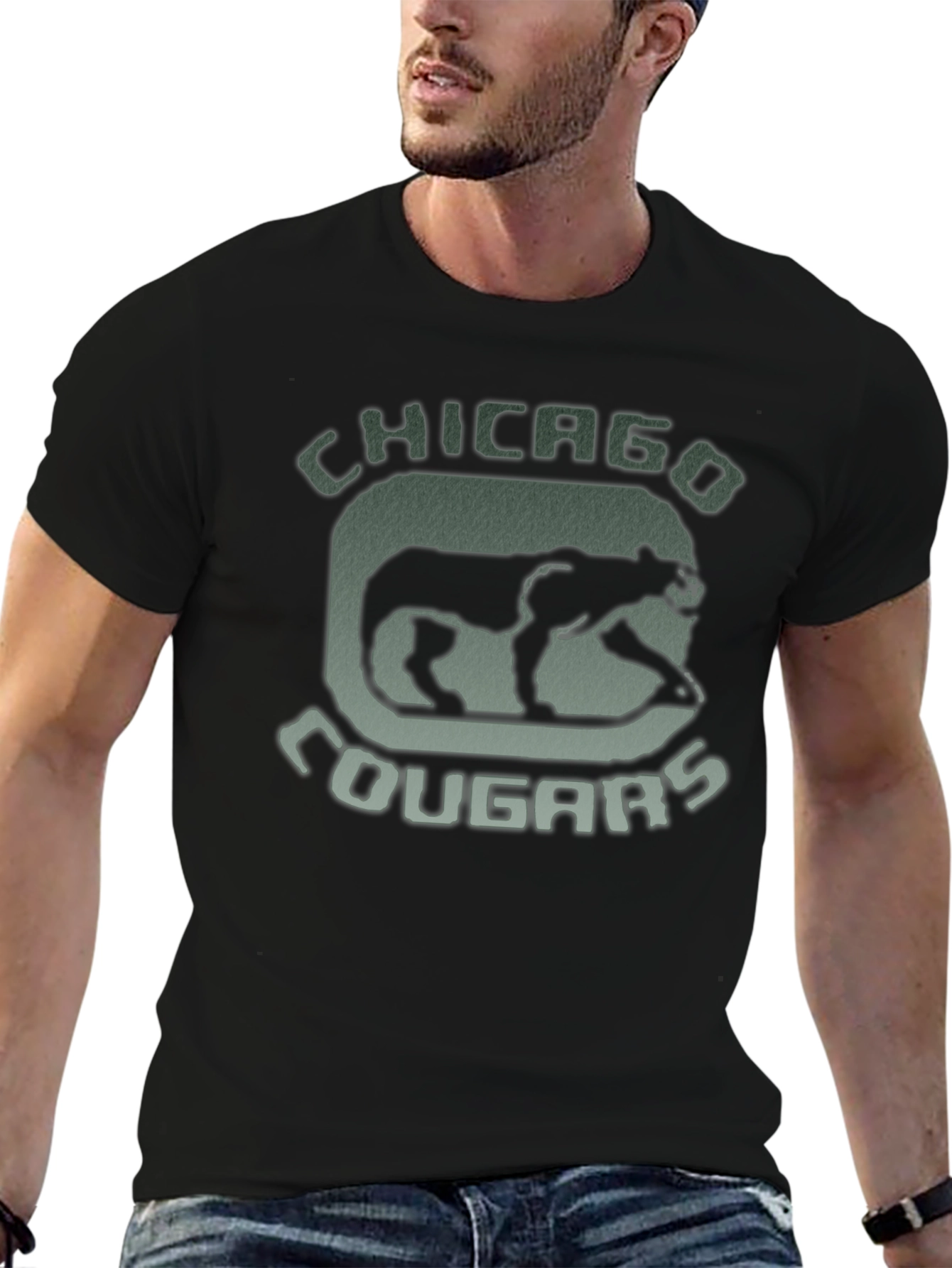 Black Chicago Cougars Vintage Graphic Tee view 6