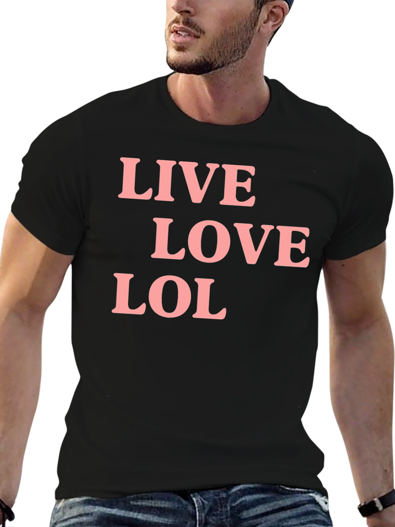 Black Live Love LOL Graphic Tee view 6
