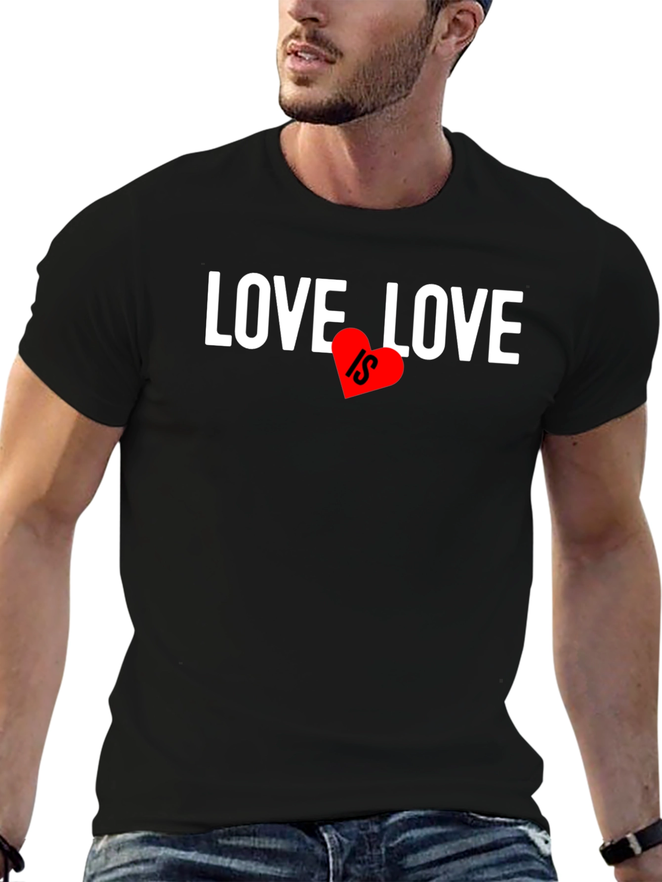 Black Love Is... Graphic Tee - Heart Design view 6