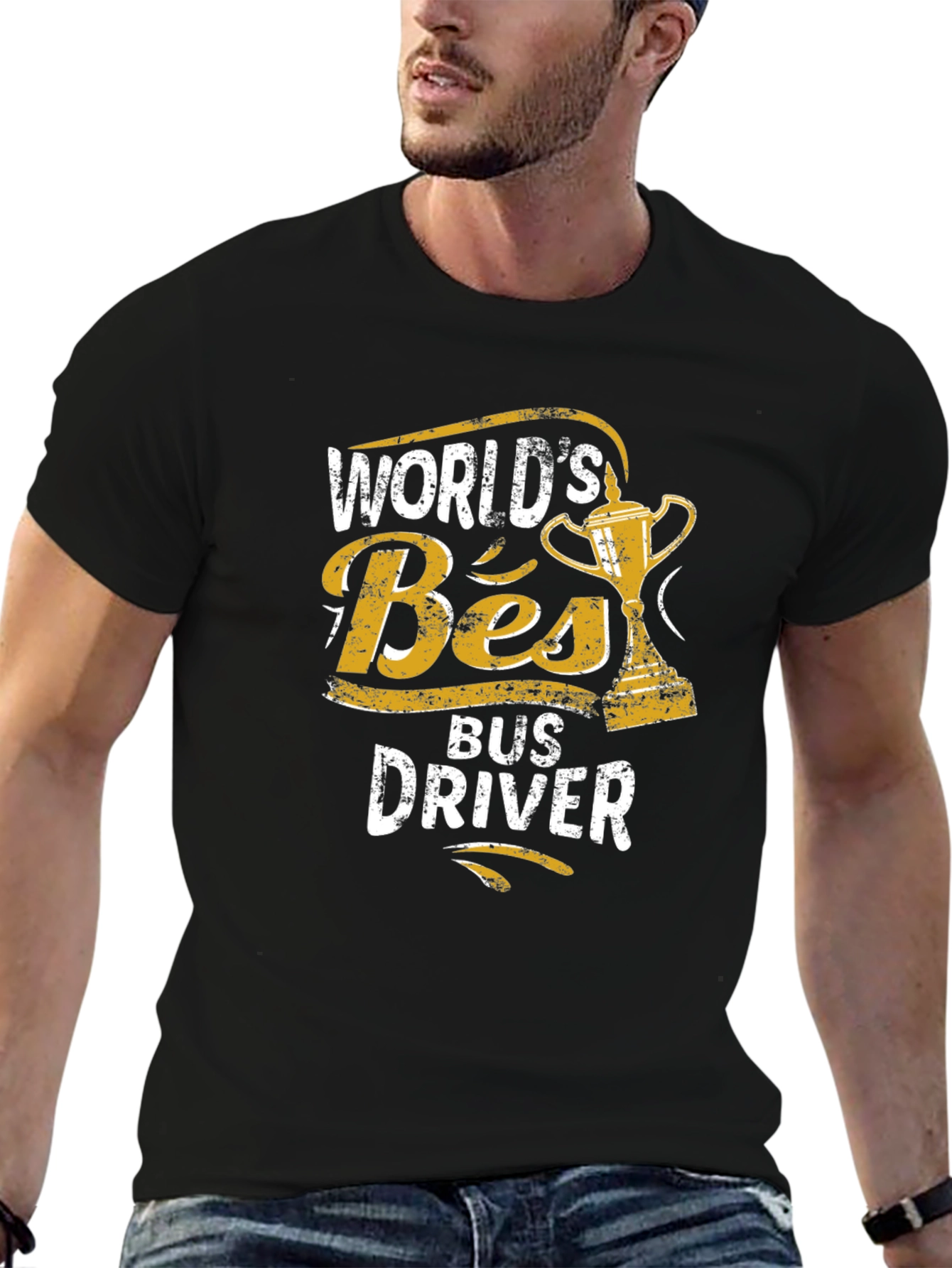 Black World's Best Bus Driver Graphic Tee view 6
