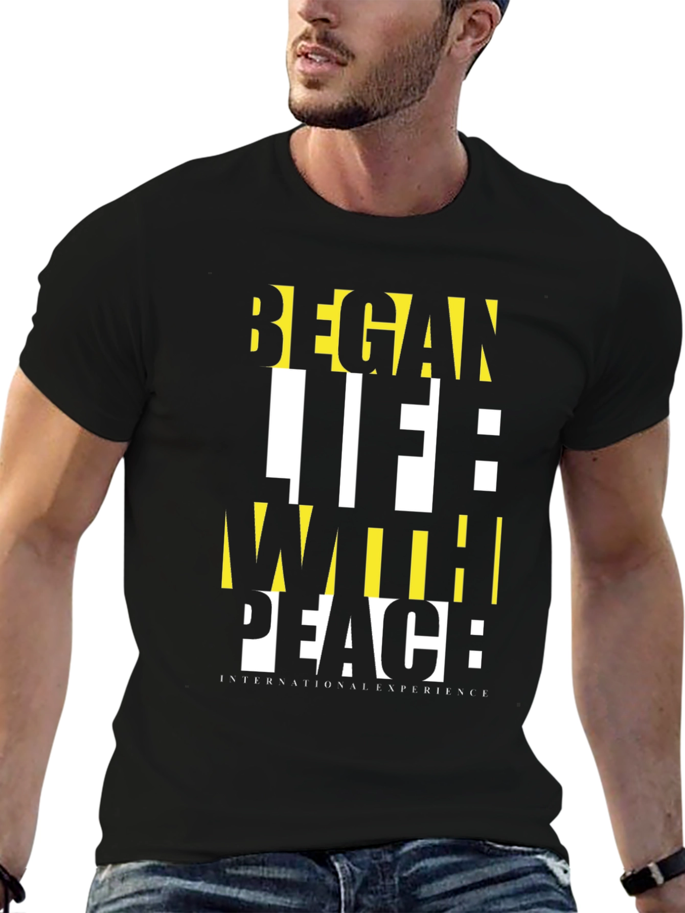 Black Began Life With Peace Graphic T-Shirt view 6