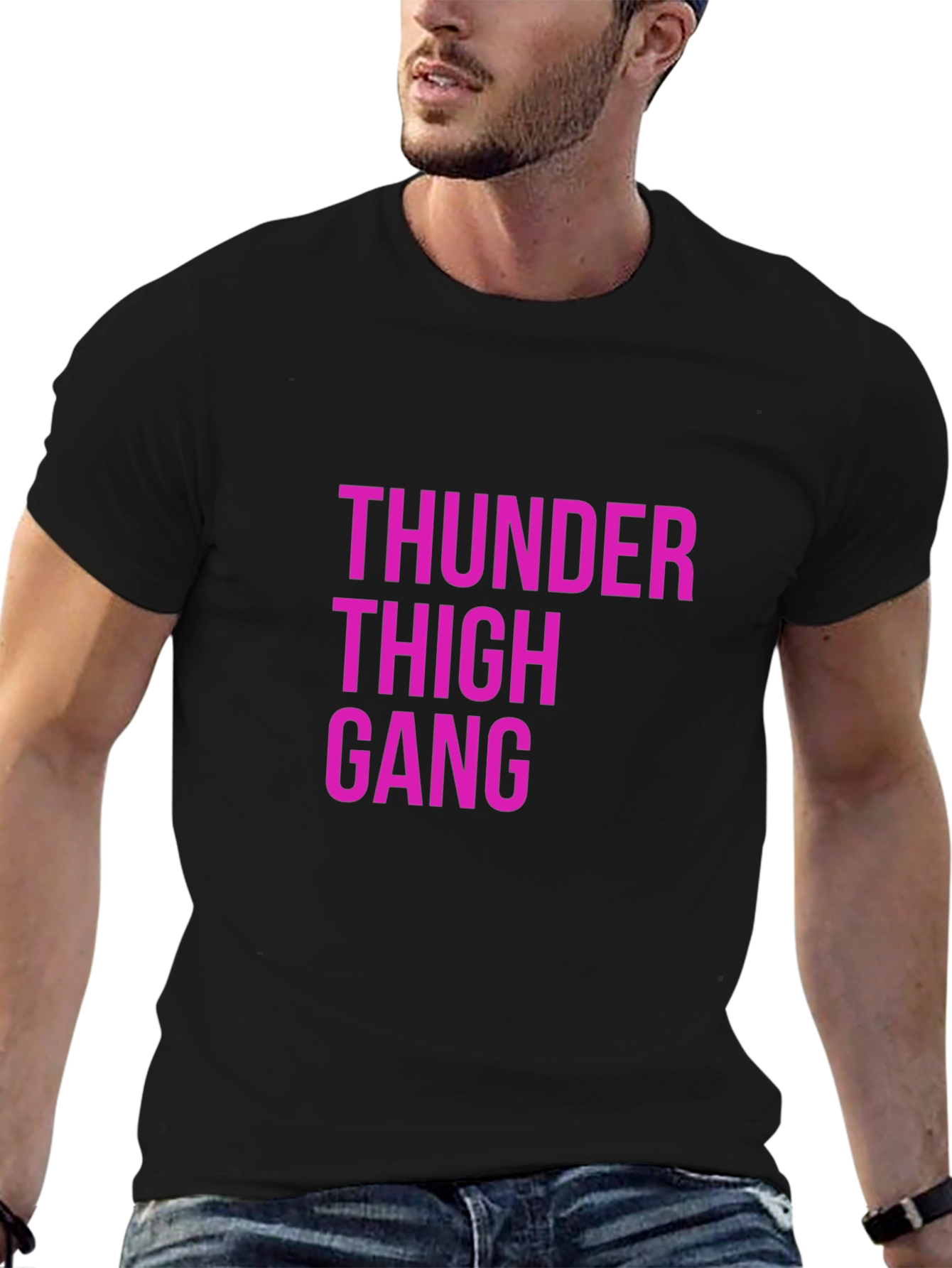 Black Thunder Thigh Gang Graphic Tee view 6
