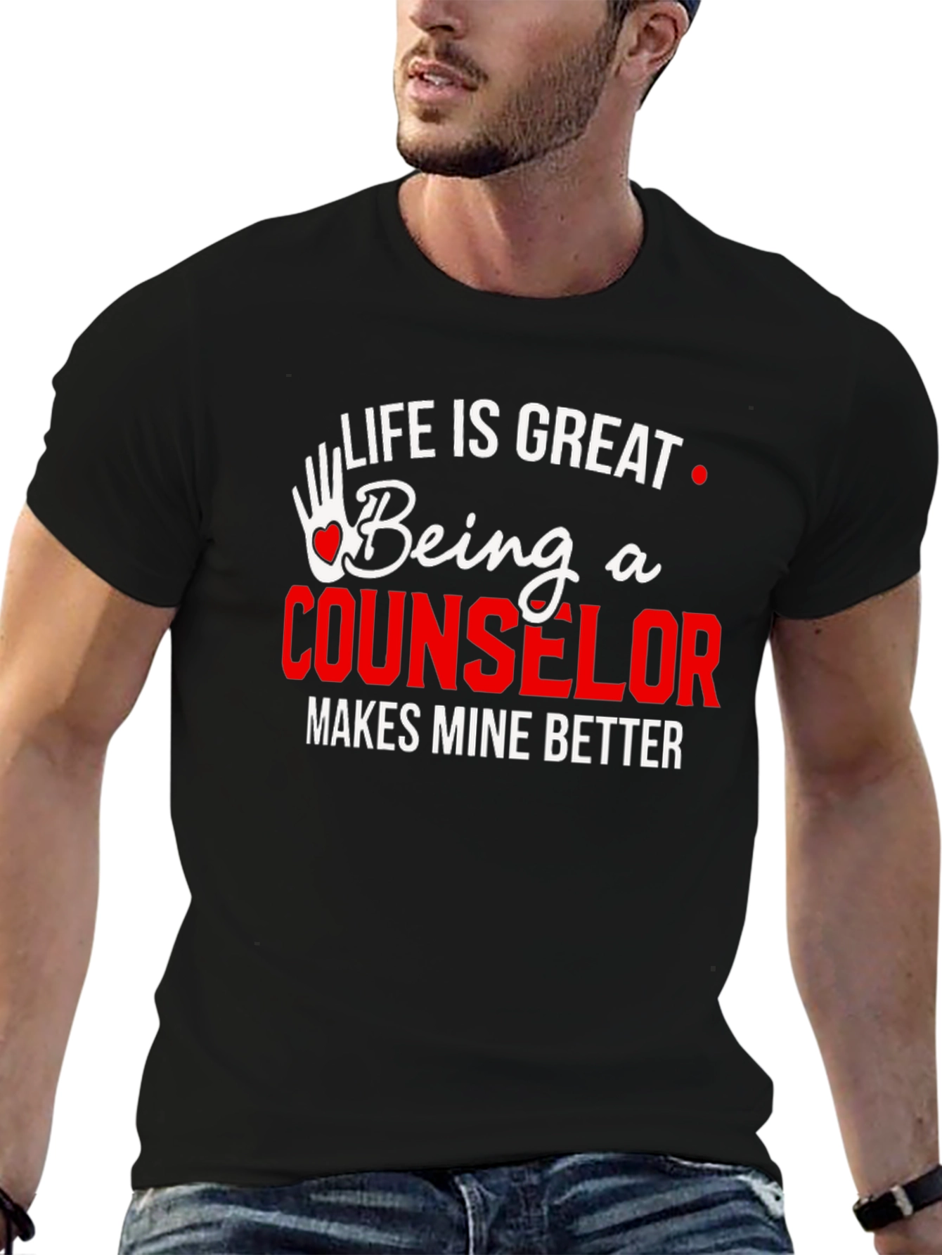 Black Life is Great Counselor T-Shirt view 6