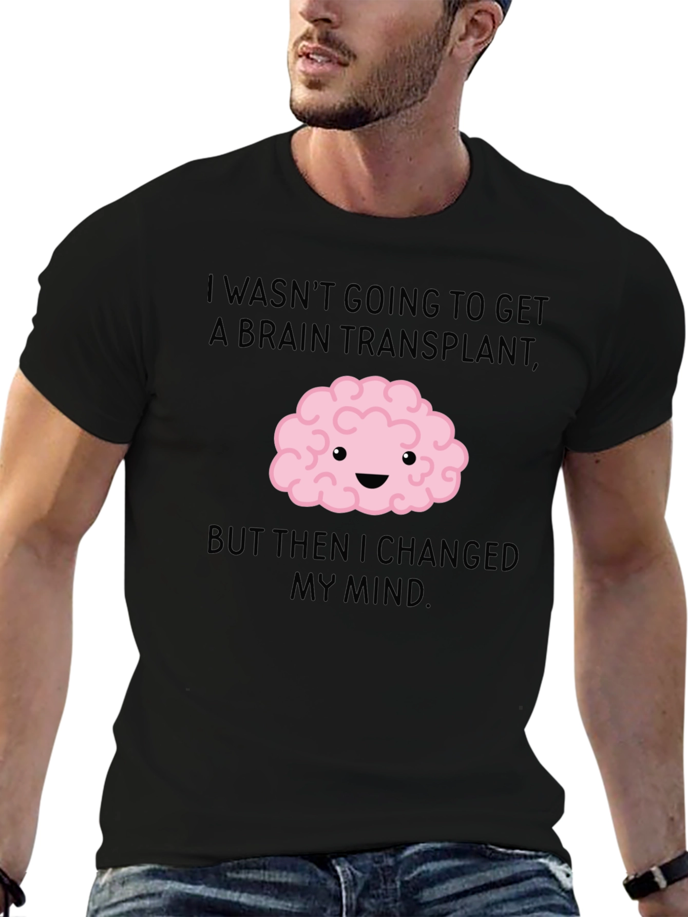 Black Brain Transplant T-Shirt - Funny Graphic Tee view 6