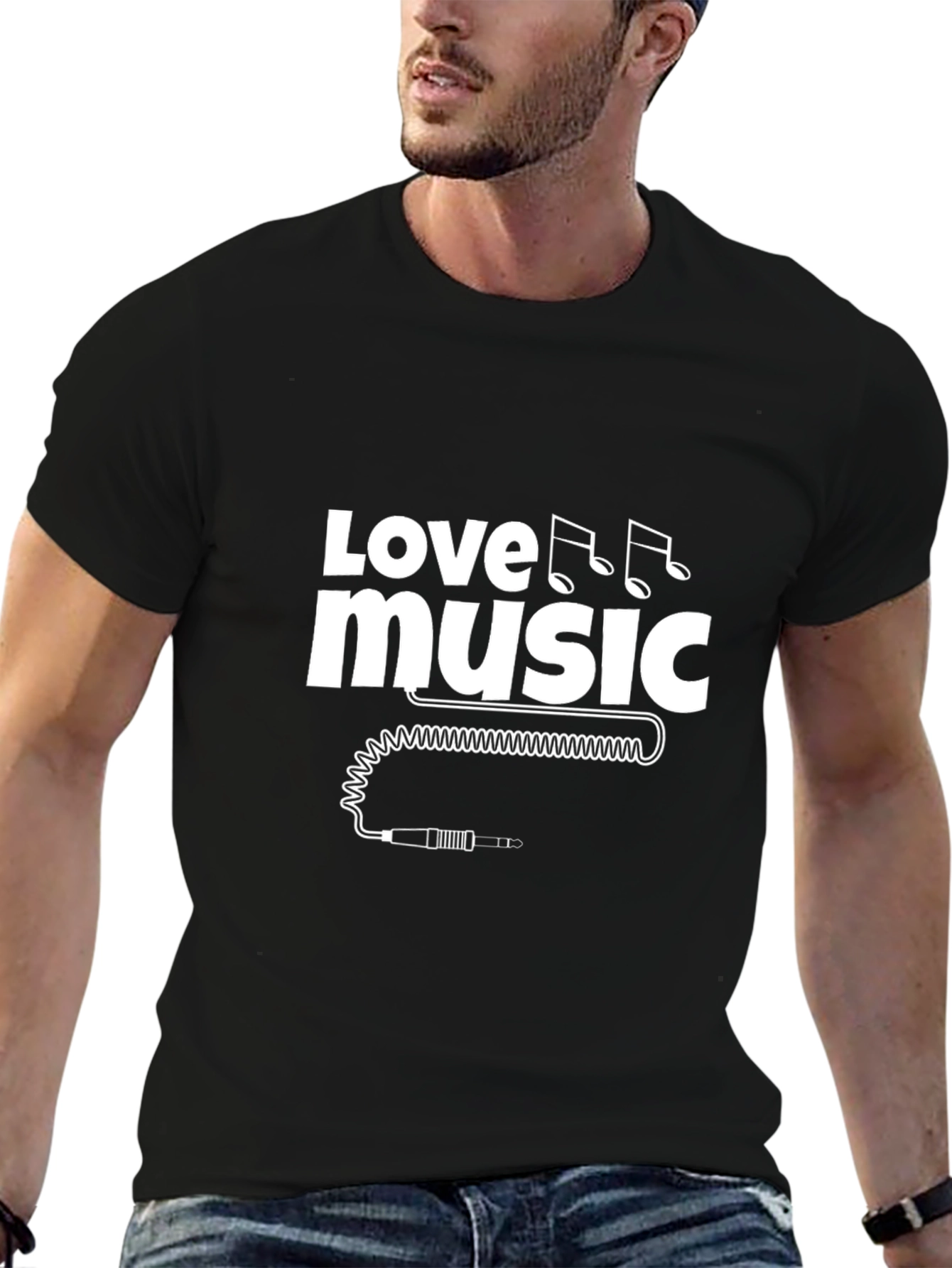 Black Love Music Black Graphic Tee view 6