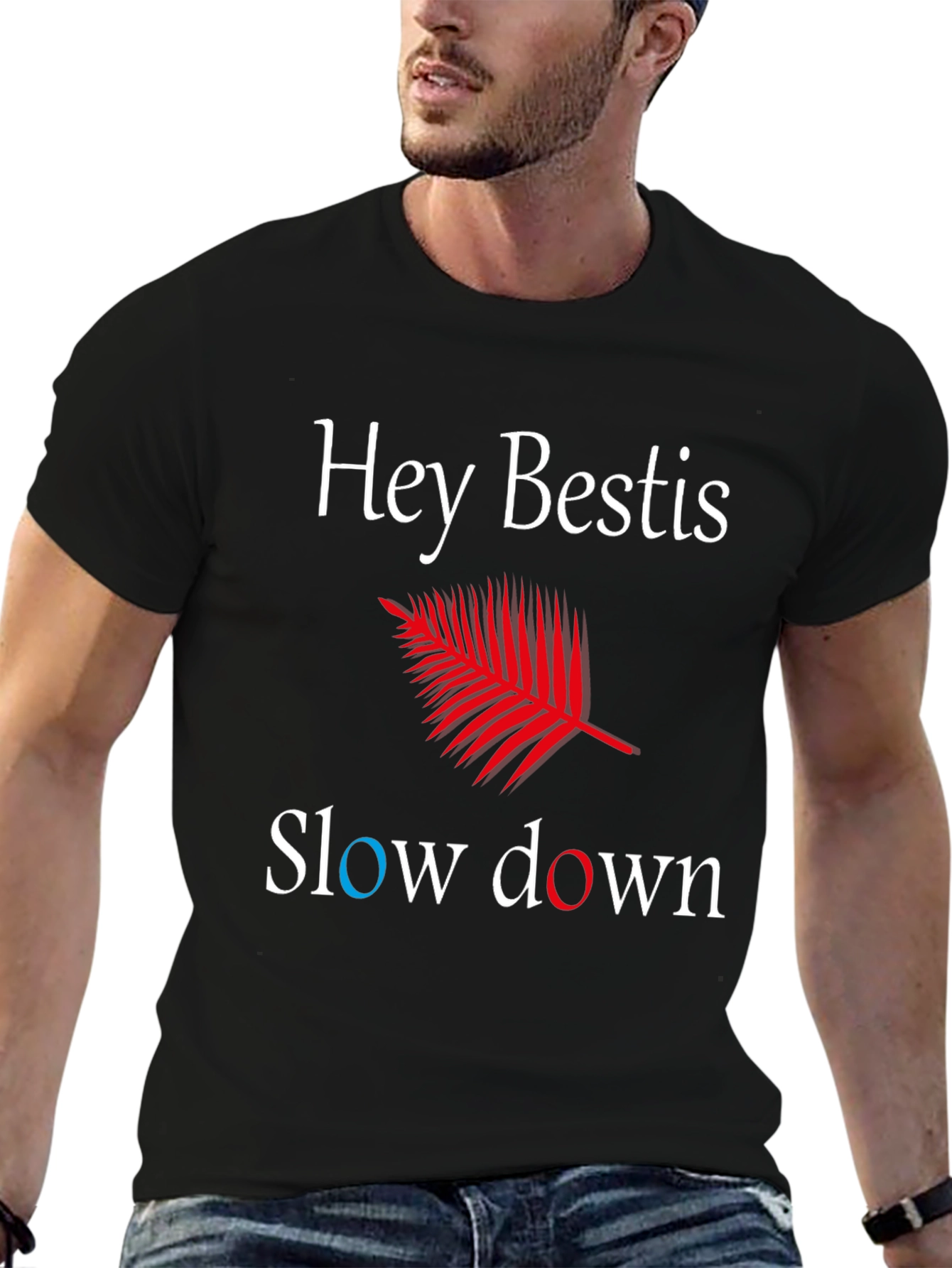 Black Hey Bestis Slow Down T-Shirt view 6