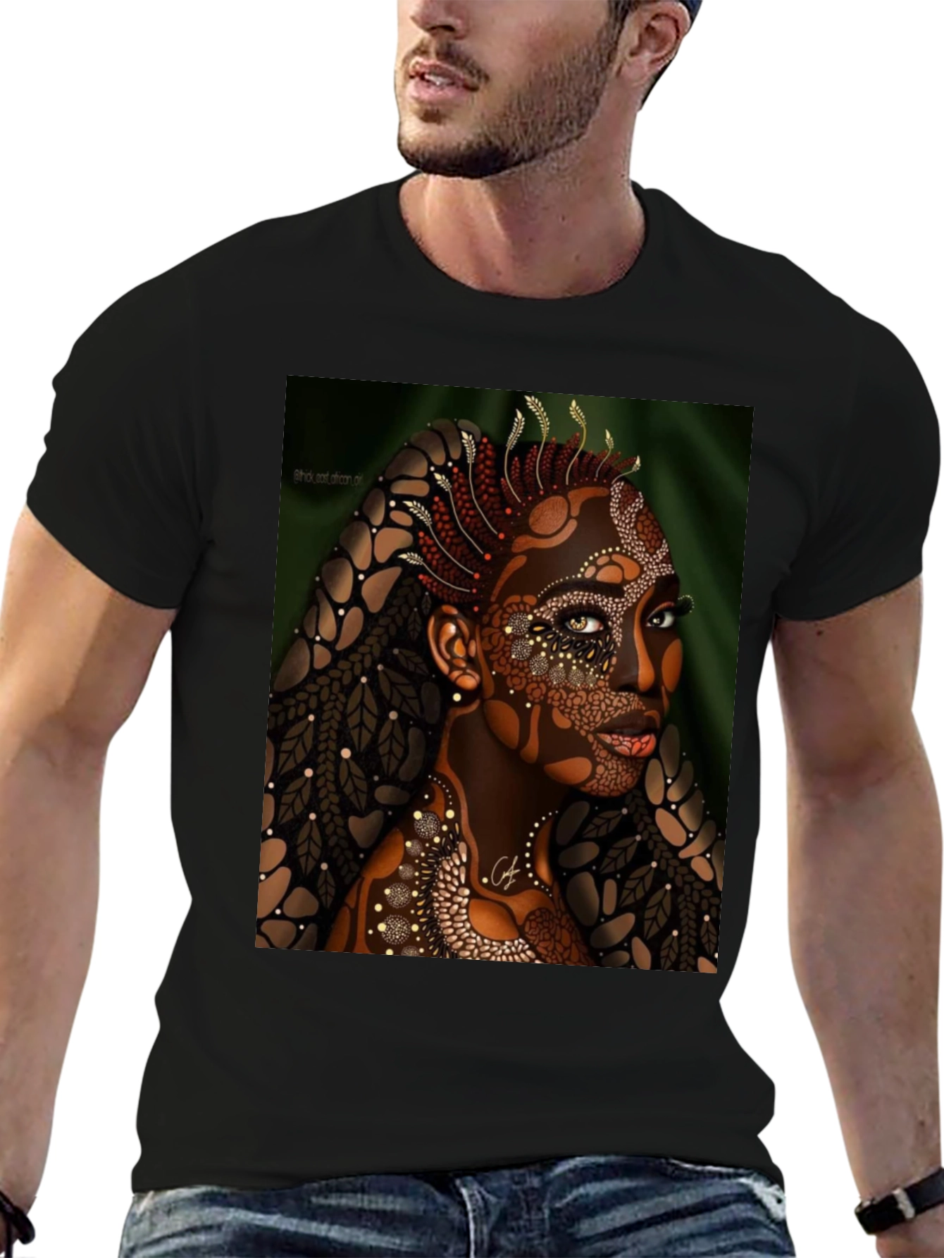 Artistic Woman Portrait Graphic T-Shirt - 6