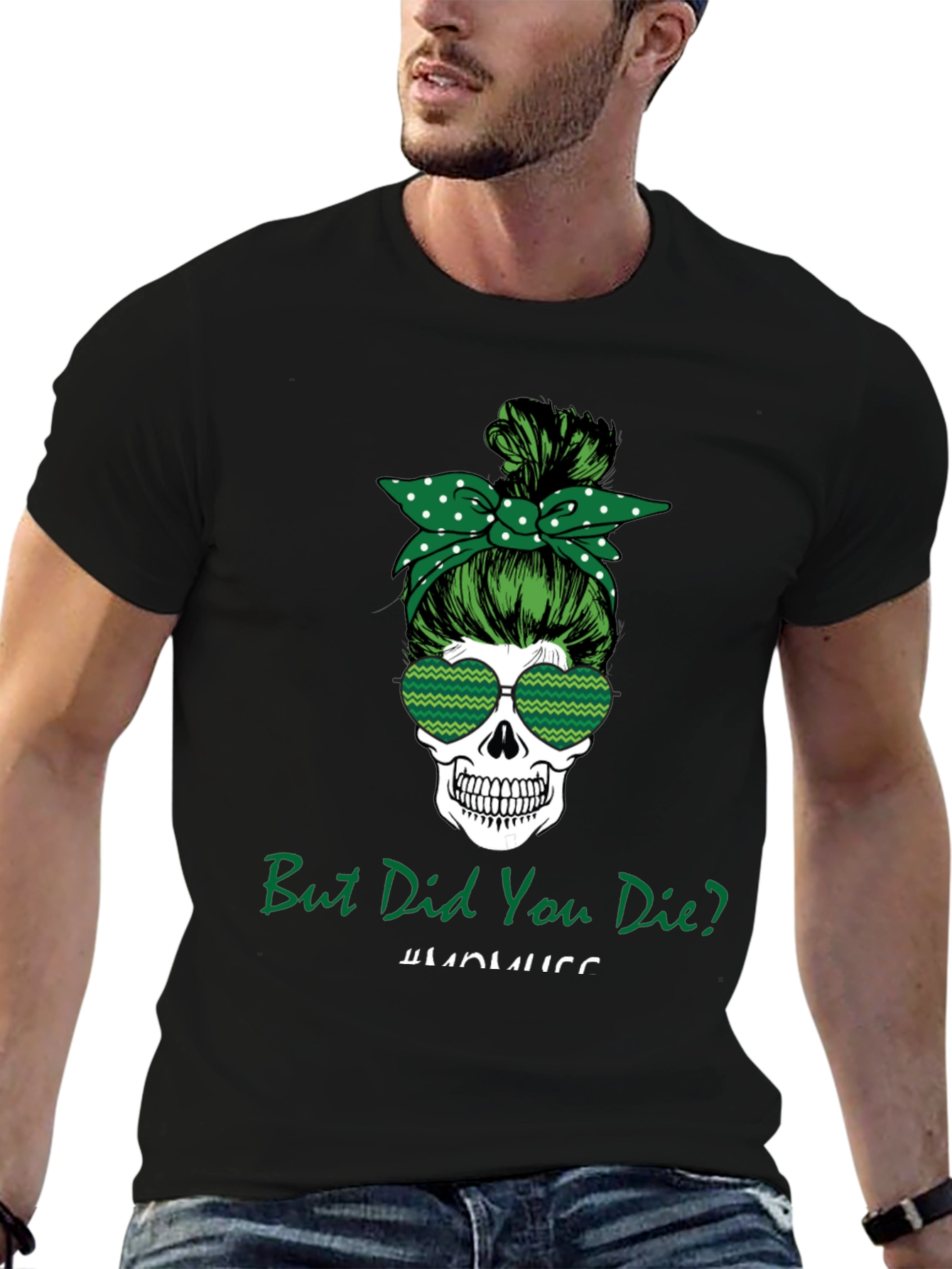 Black But Did You Die? Skull T-Shirt view 6