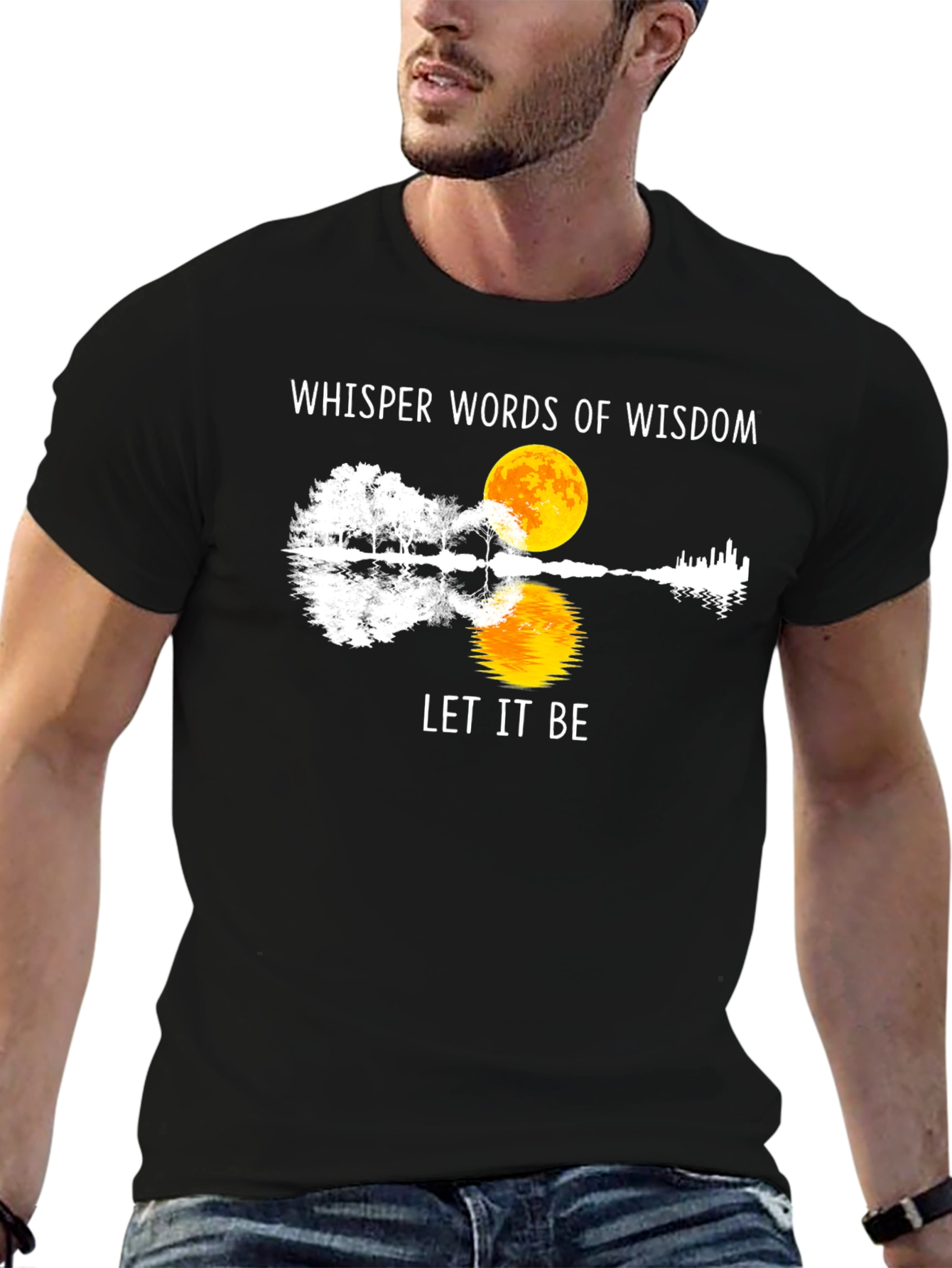 Black Whisper Words of Wisdom Let It Be T-Shirt view 6
