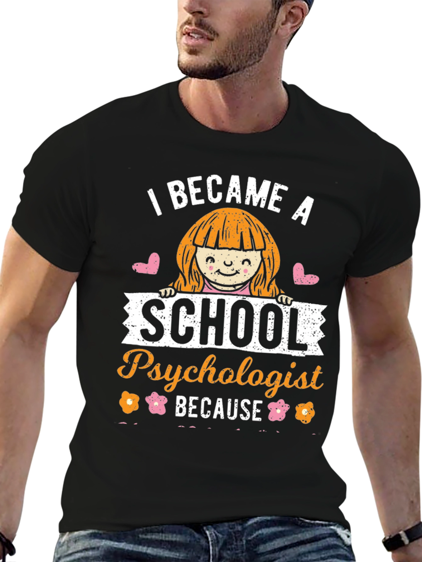 Black School Psychologist T-Shirt: Fun & Unique view 6