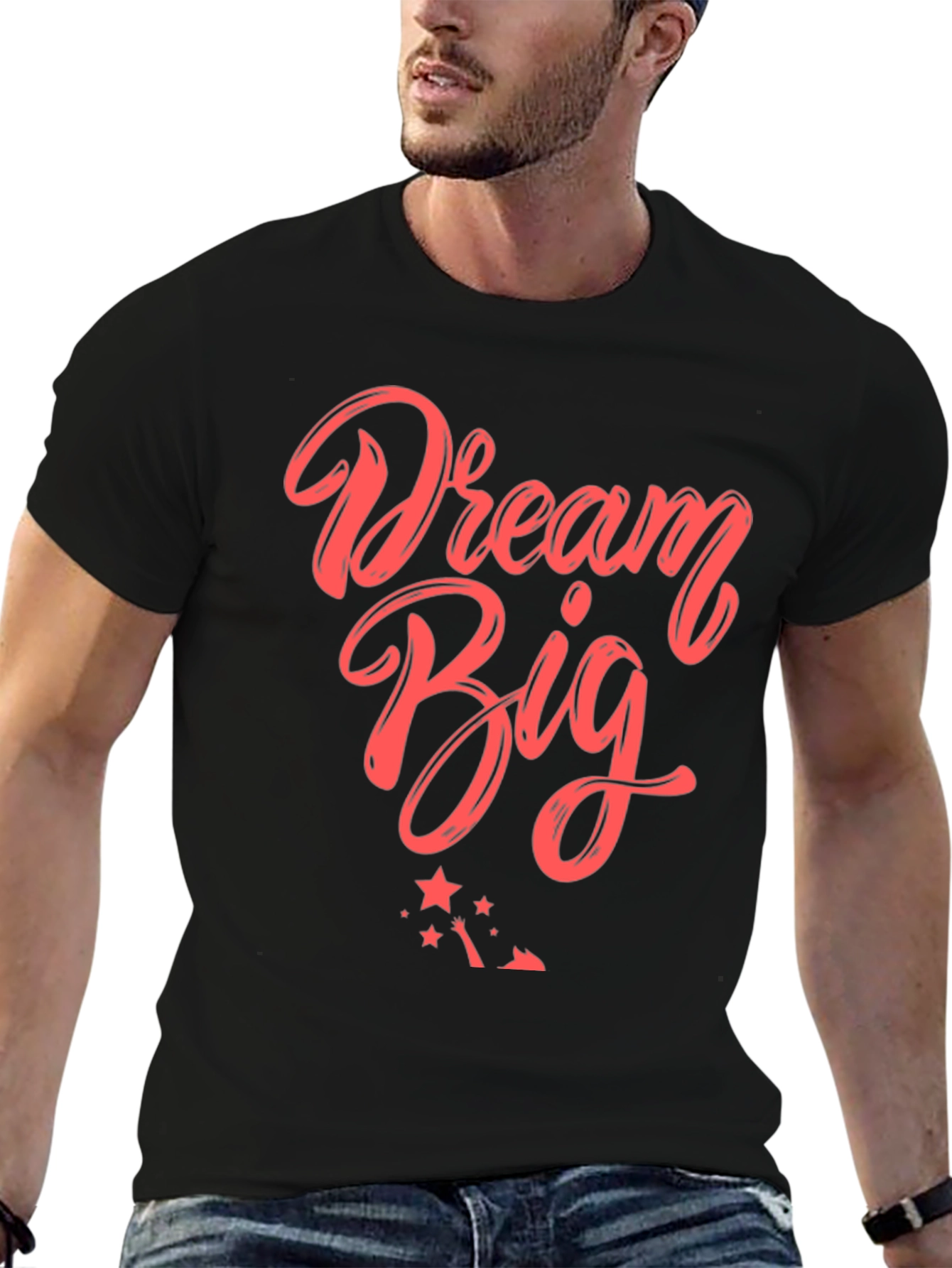 Black Dream Big Graphic Tee - Black T-Shirt view 6