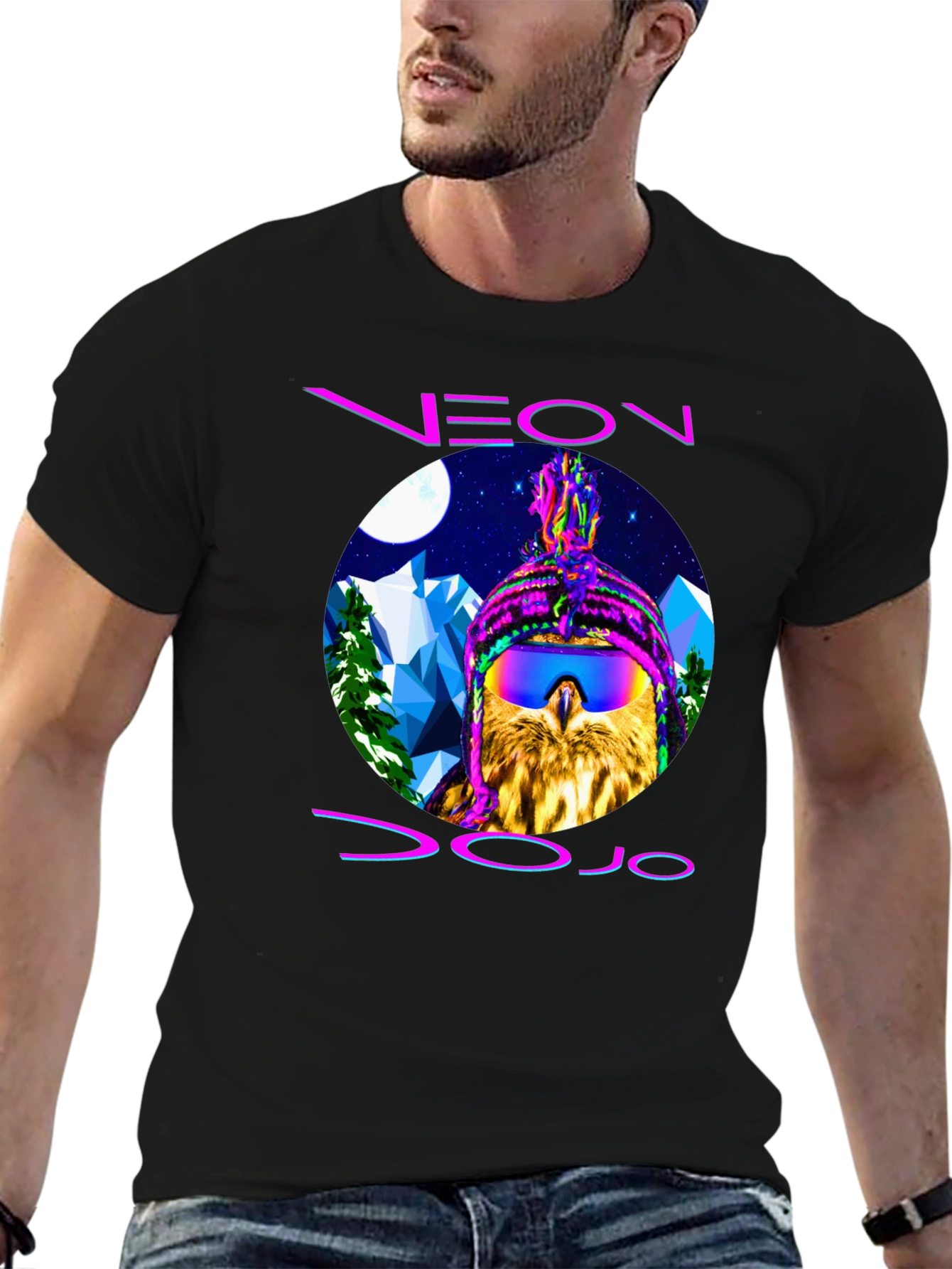 Neon Dojo Owl T-Shirt - Graphic Print Tee - 6