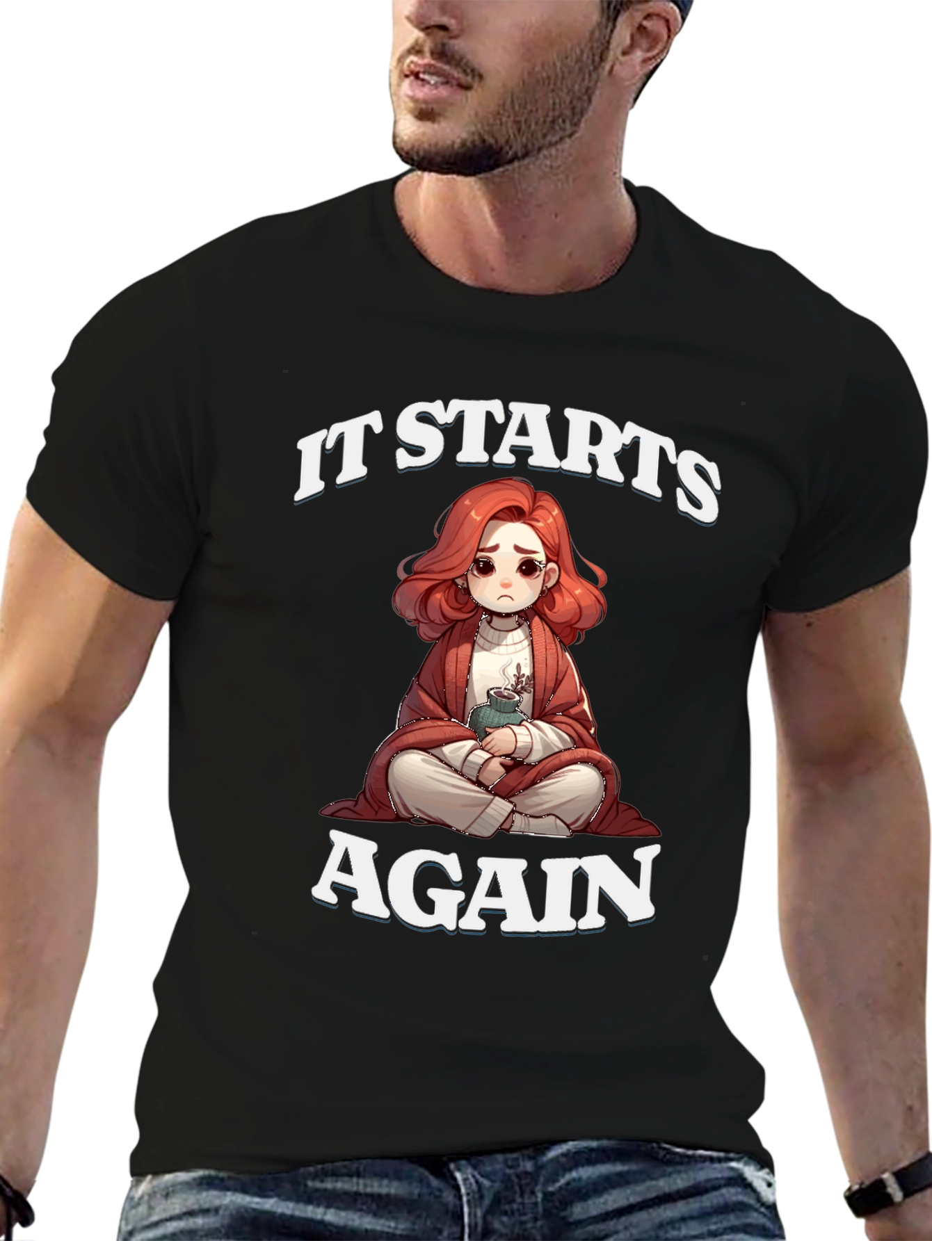 Black It Starts Again Graphic Tee view 6