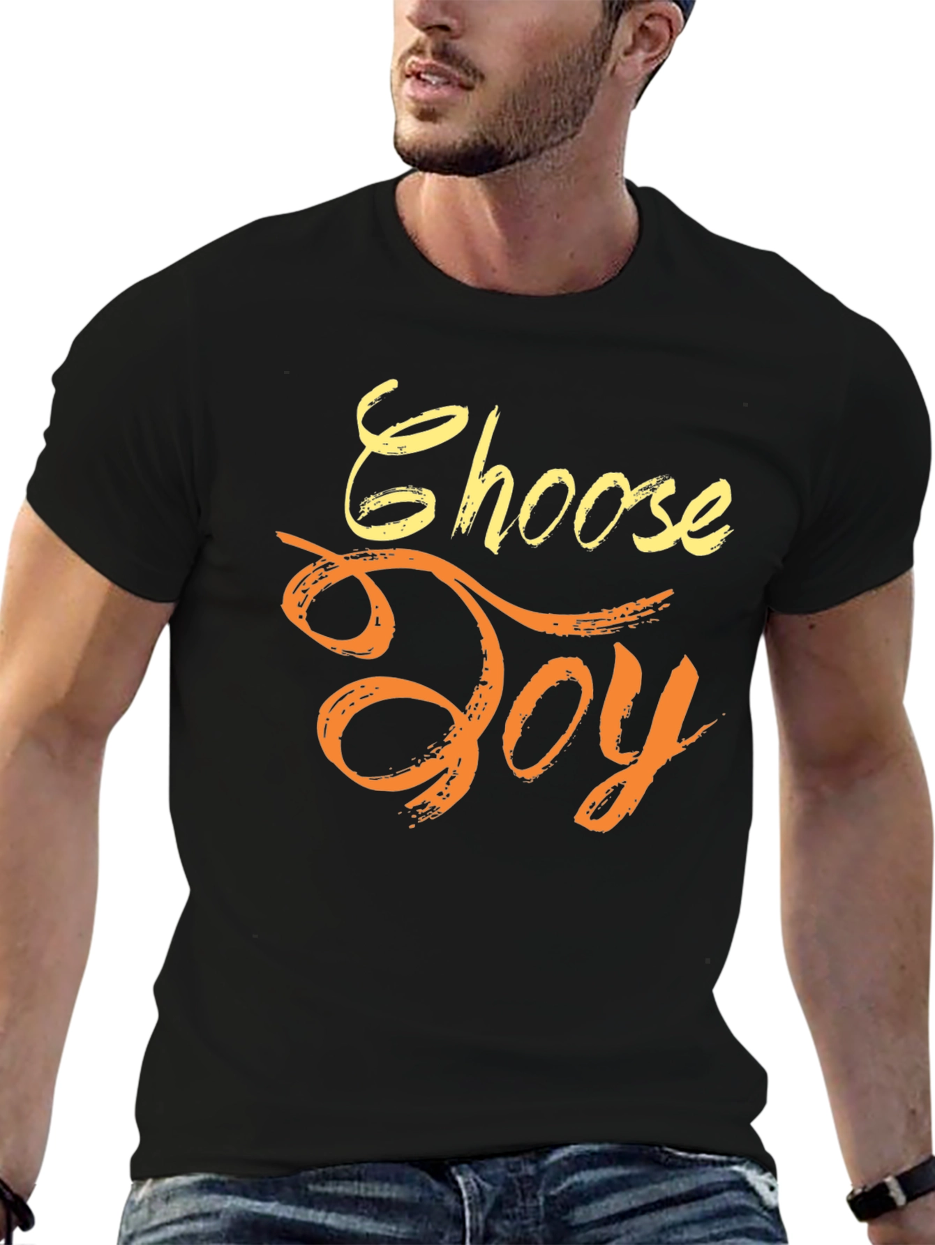Black Choose Joy Graphic T-Shirt view 6