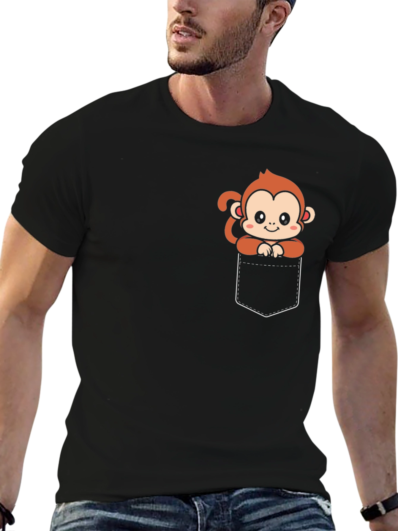 Black Monkey Pocket Graphic Tee view 6