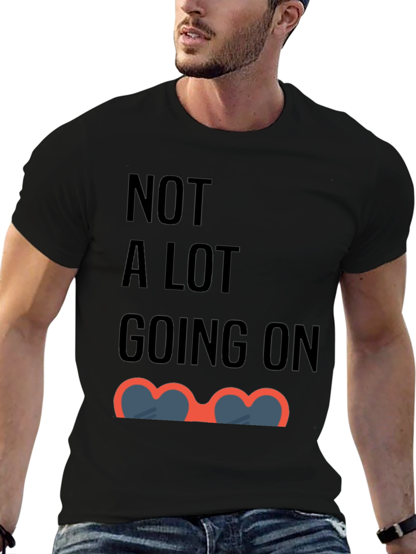 Black Funny 'Not A Lot Going On' Graphic Tee view 6