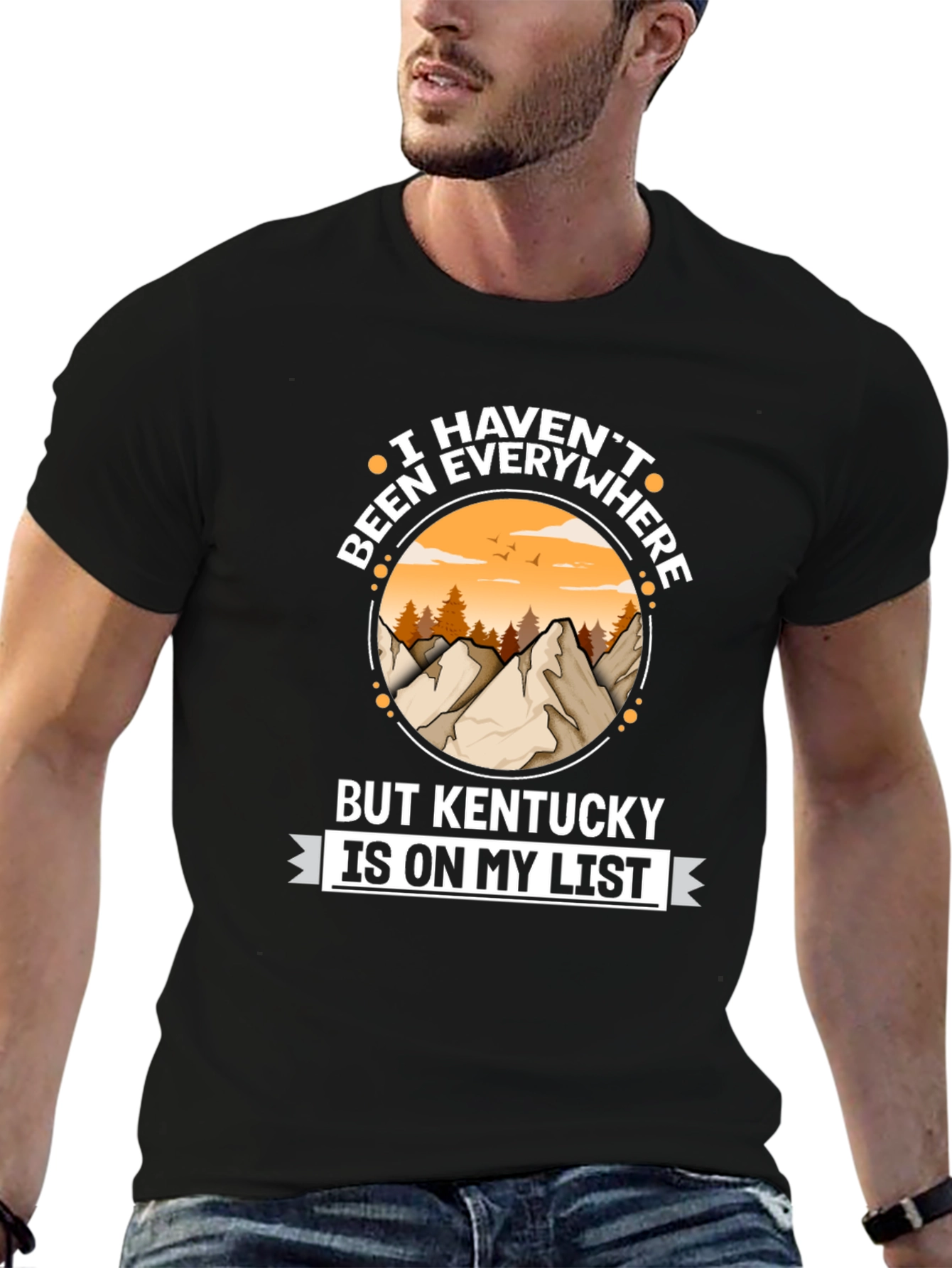 Black Kentucky Travel T-Shirt - Adventure Awaits view 6