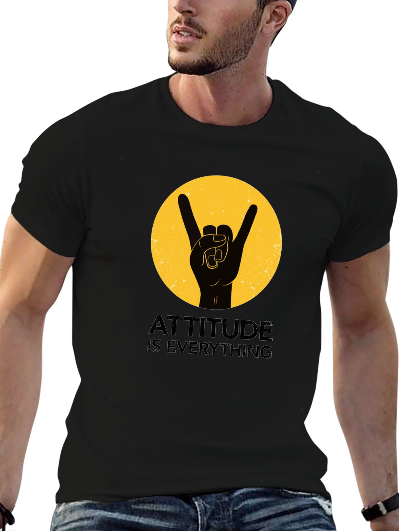Black Attitude is Everything Graphic Tee view 6