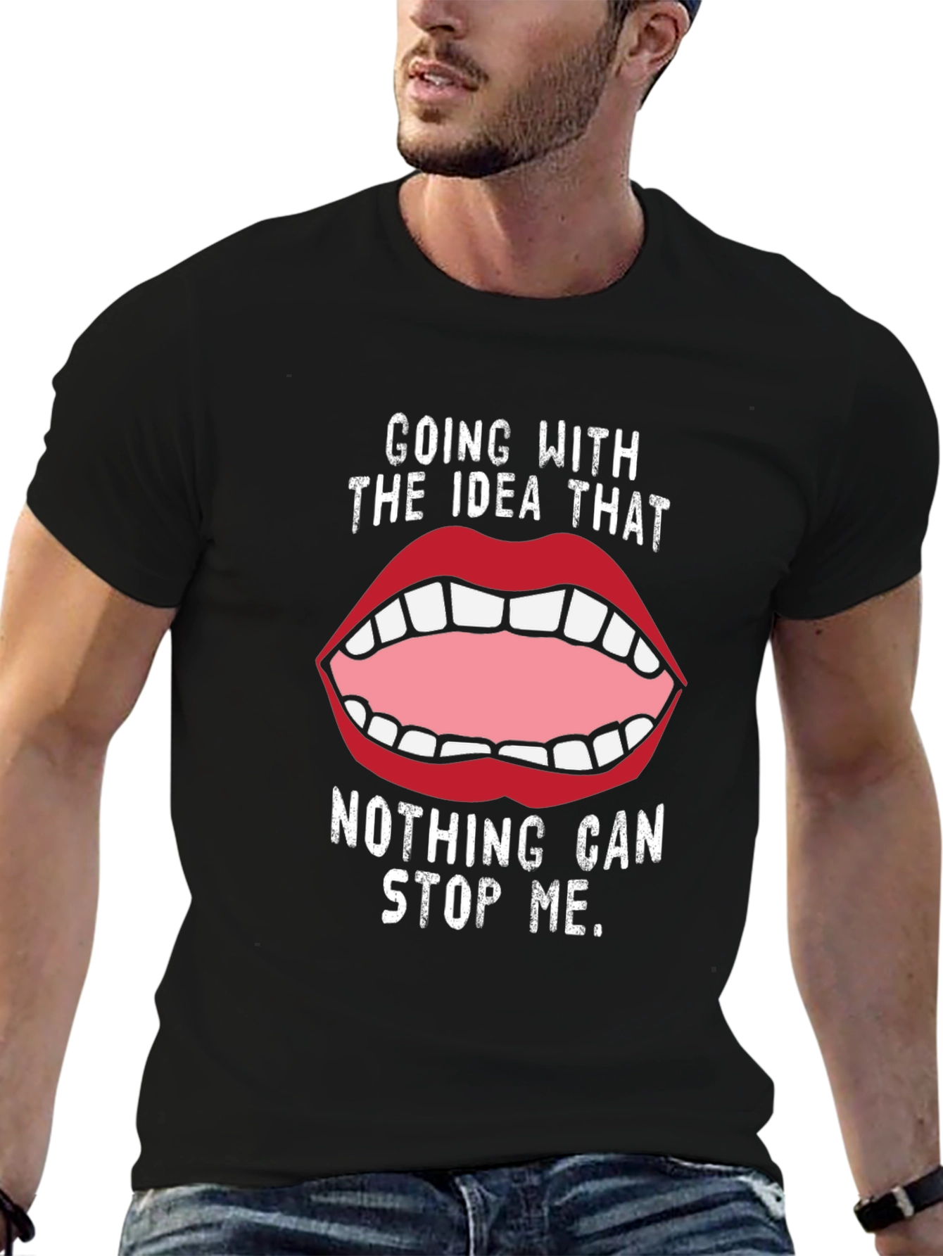Black Bold Statement Tee: Going With the Idea That... view 6