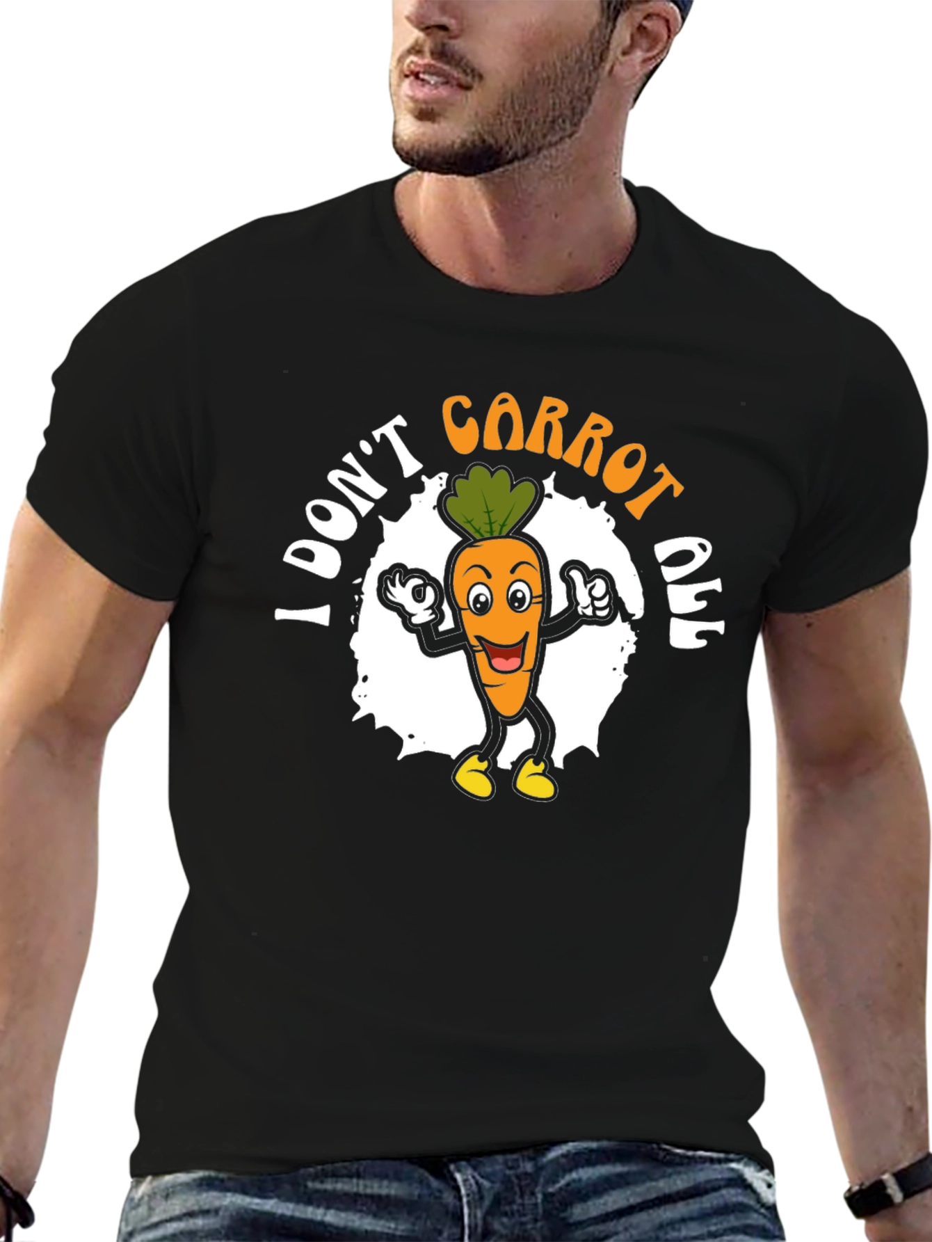 Black I Don't Carrot All T-Shirt view 6