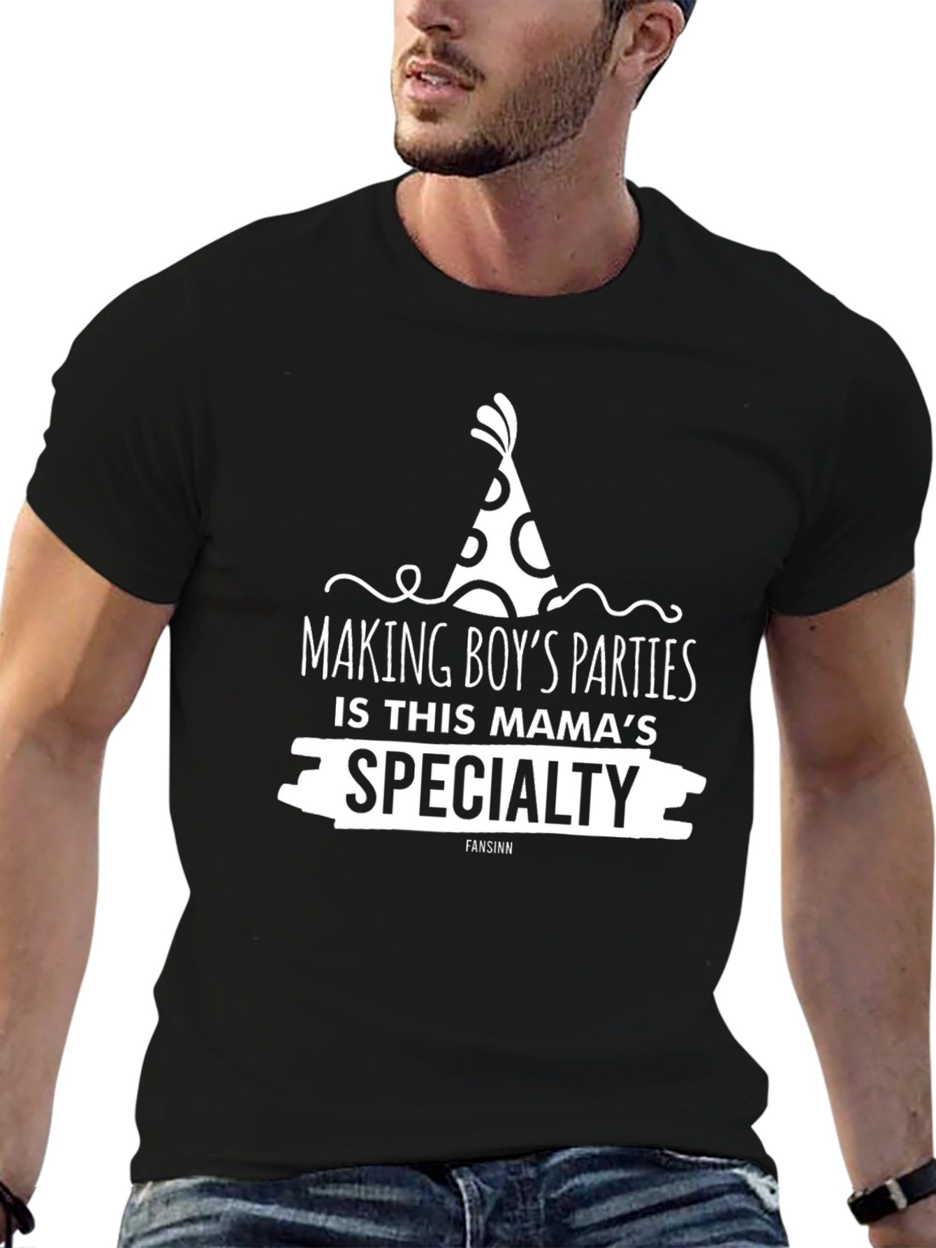 Black Making Boy's Parties Mama's Specialty T-Shirt view 6