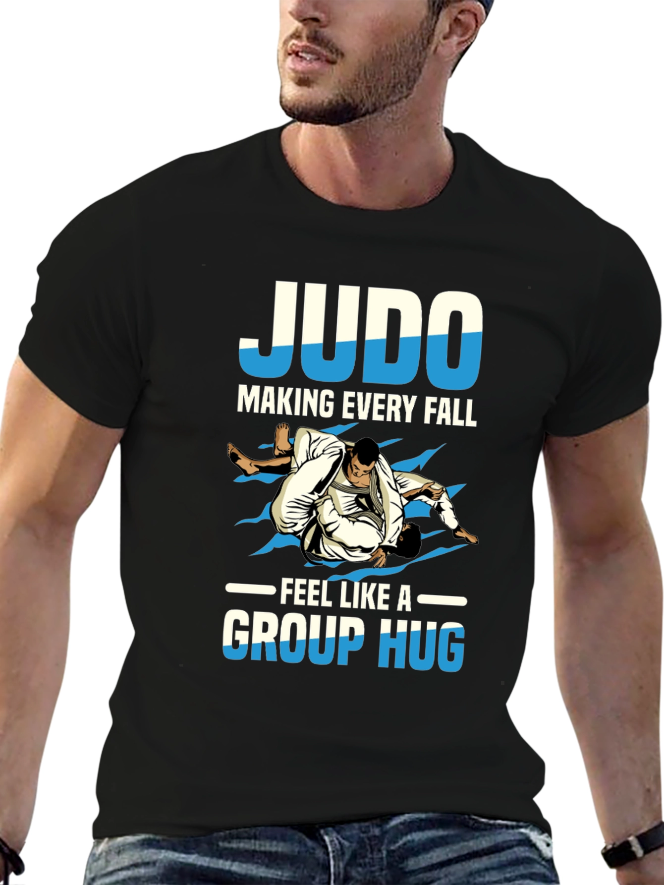 Black Judo Group Hug T-Shirt view 6