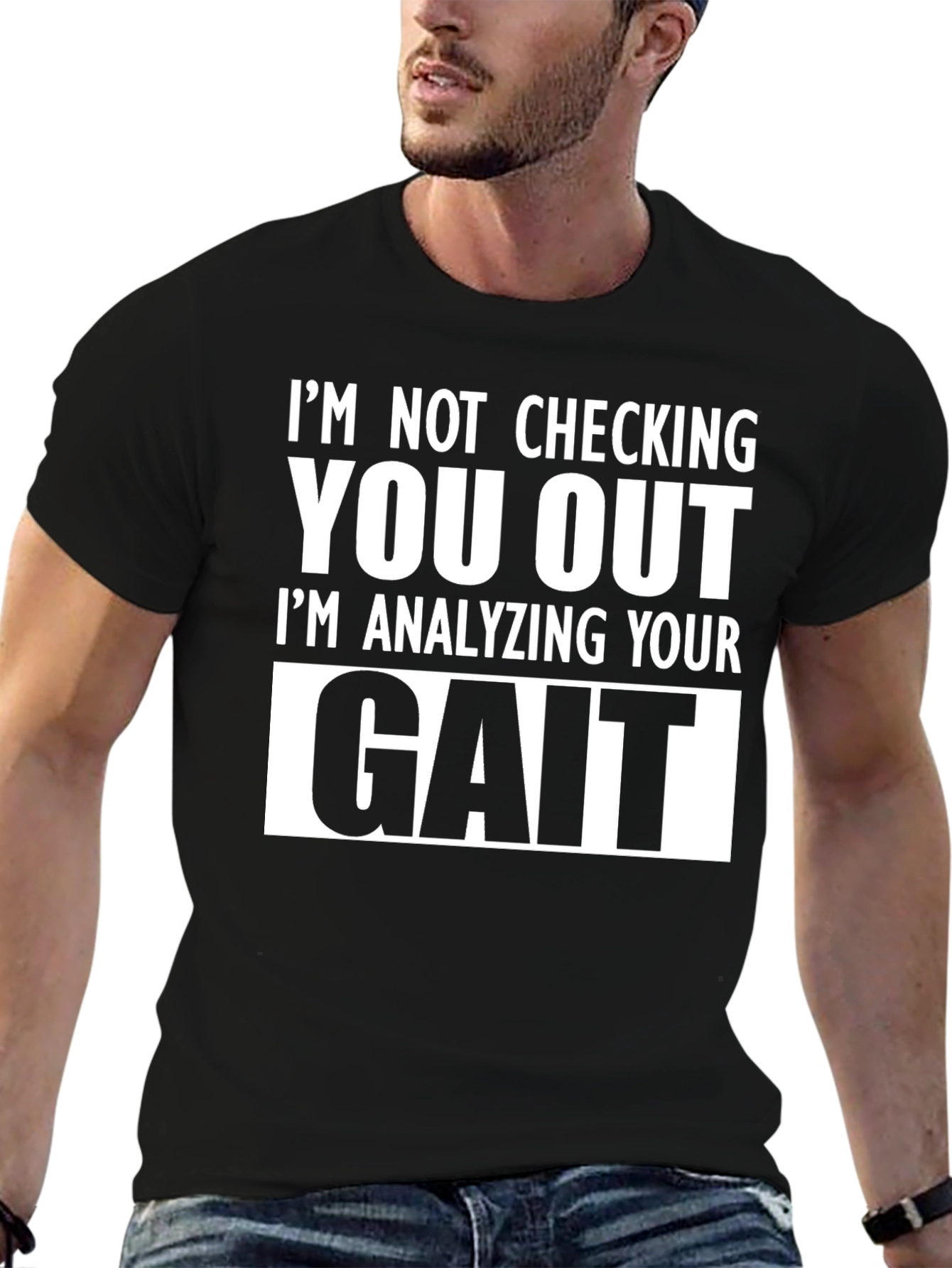 Black Gait Analysis T-Shirt - Funny Graphic Tee view 6