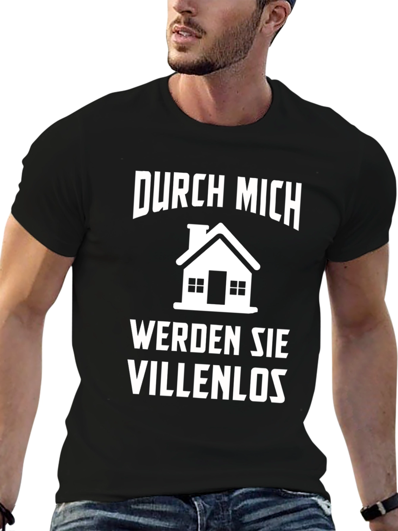 Black Durch Mich Werden Sie Villenlos T-Shirt view 6