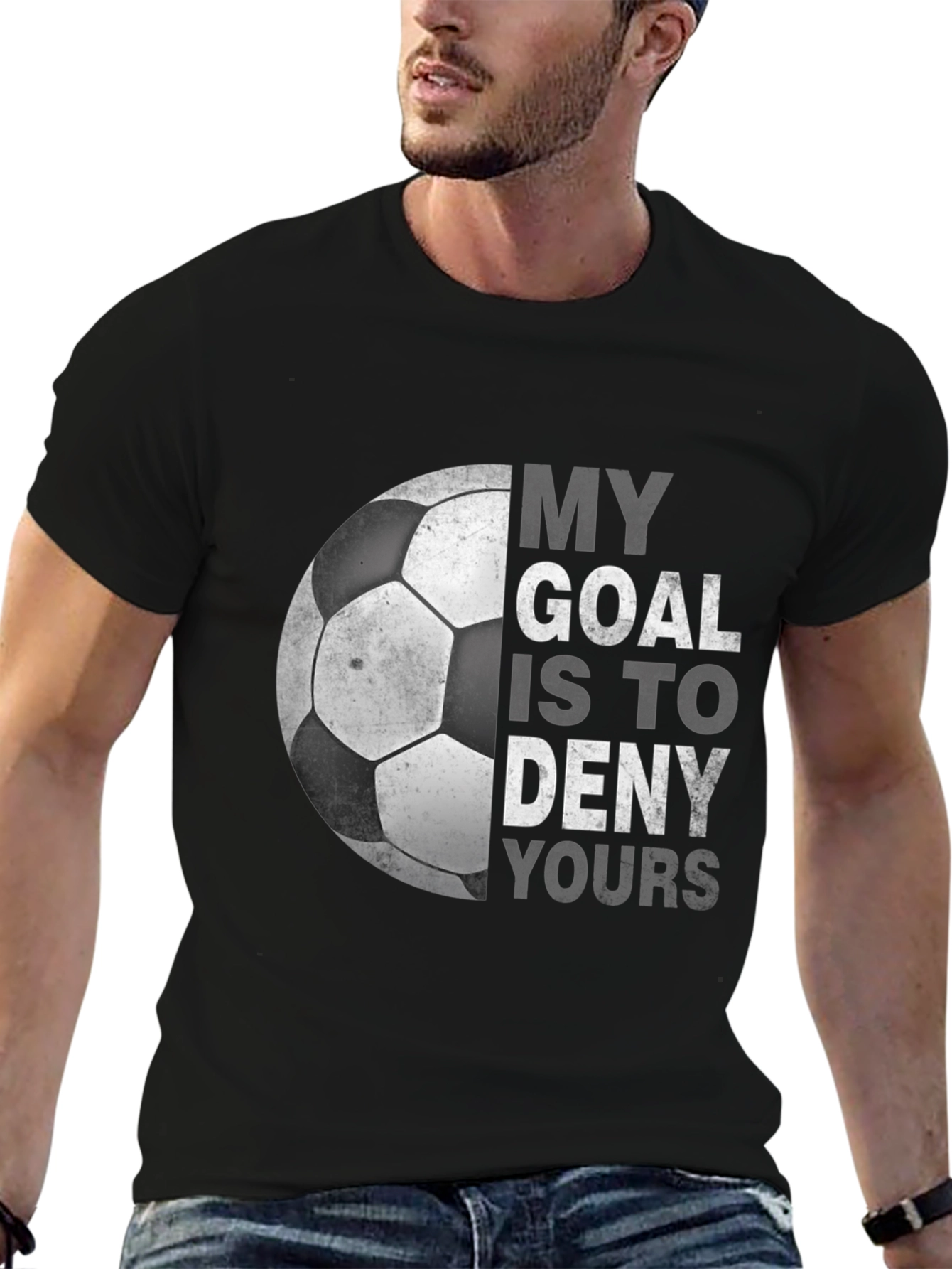 Black My Goal Soccer Graphic Tee - Black view 6