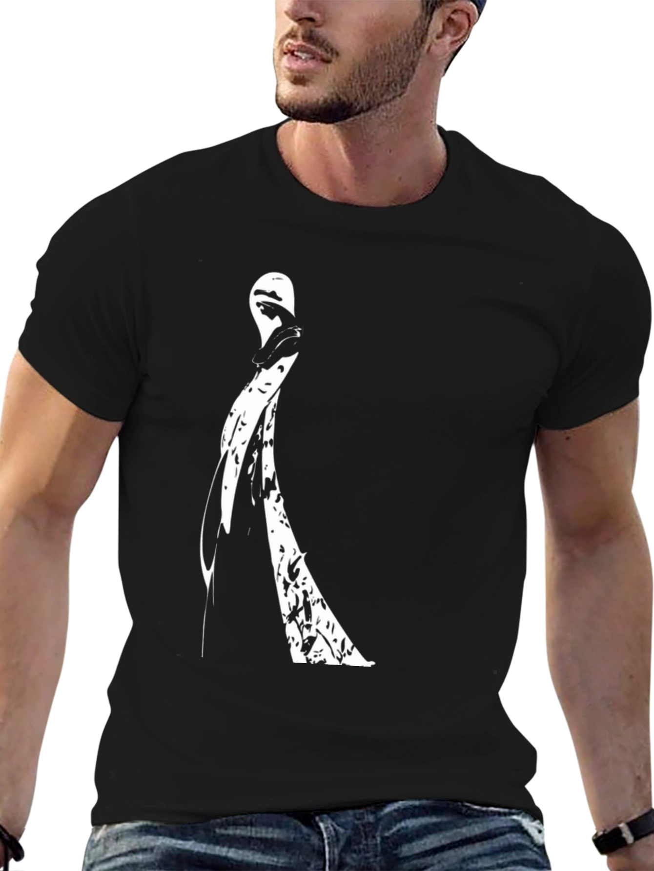 Black Modern Art Black T-Shirt view 6