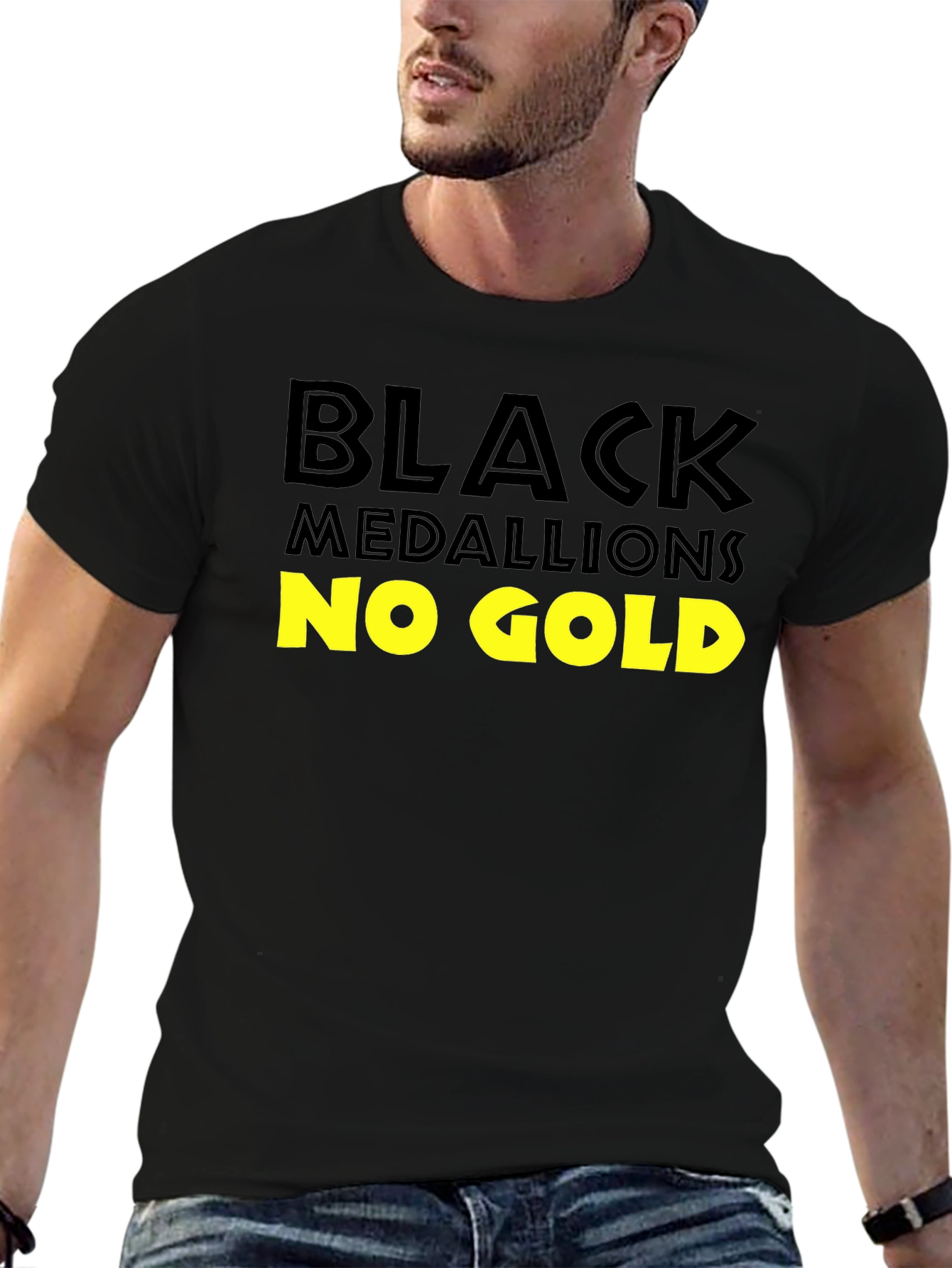 Black Black Medallions No Gold T-Shirt view 6