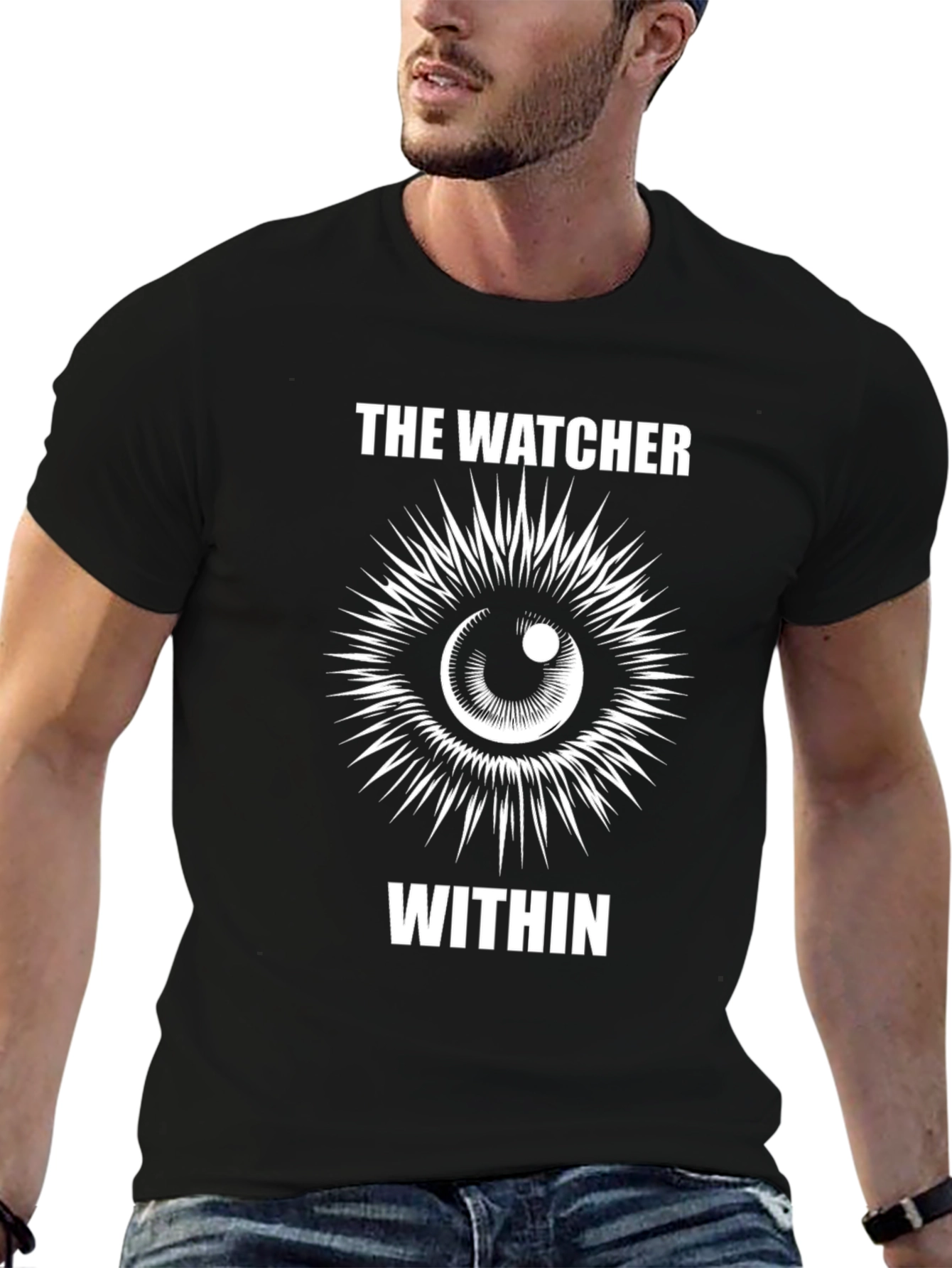 Black The Watcher Within Graphic T-Shirt view 6