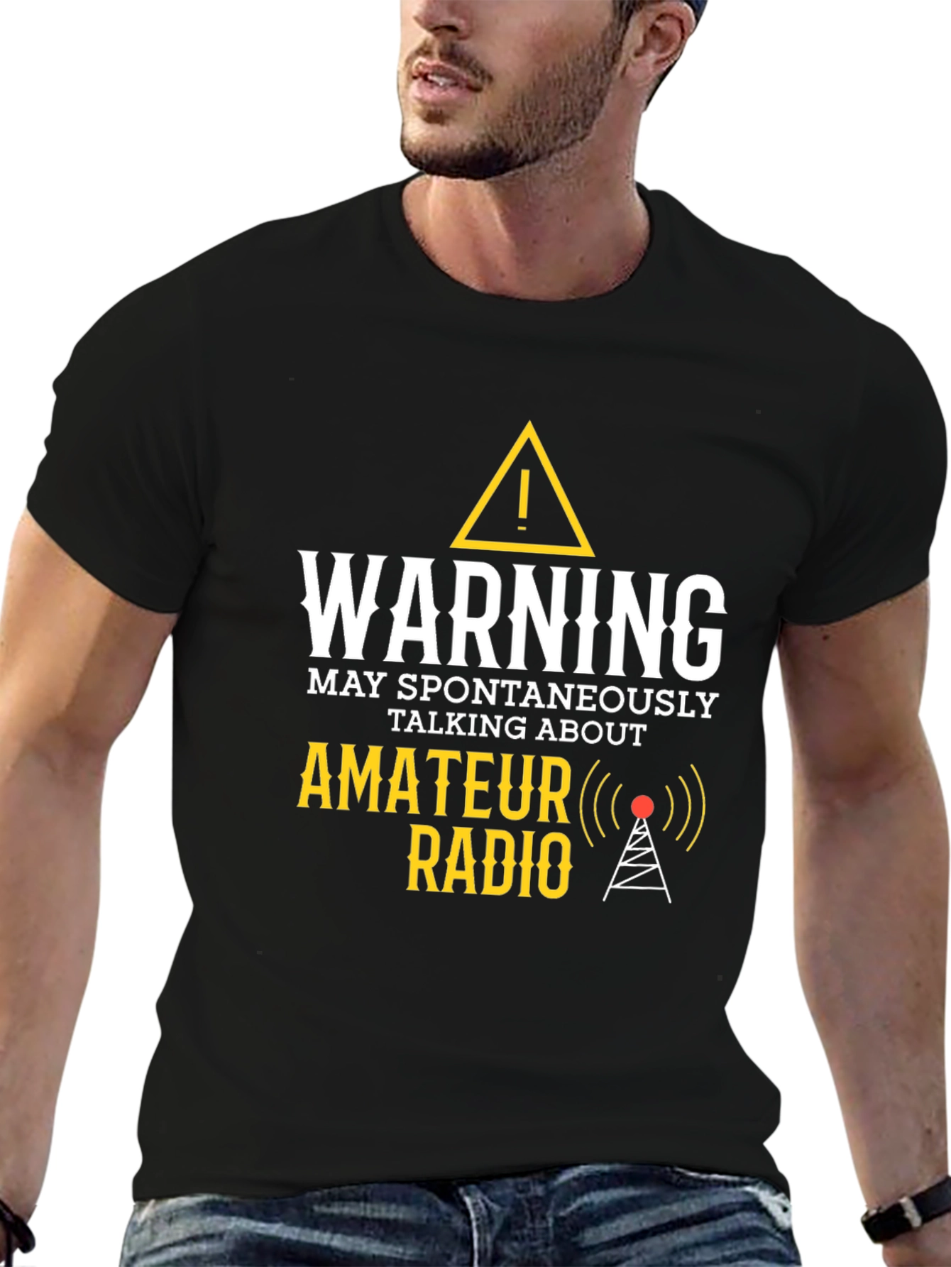 Black Warning: Amateur Radio T-Shirt - Funny Ham Radio Operator Tee view 6