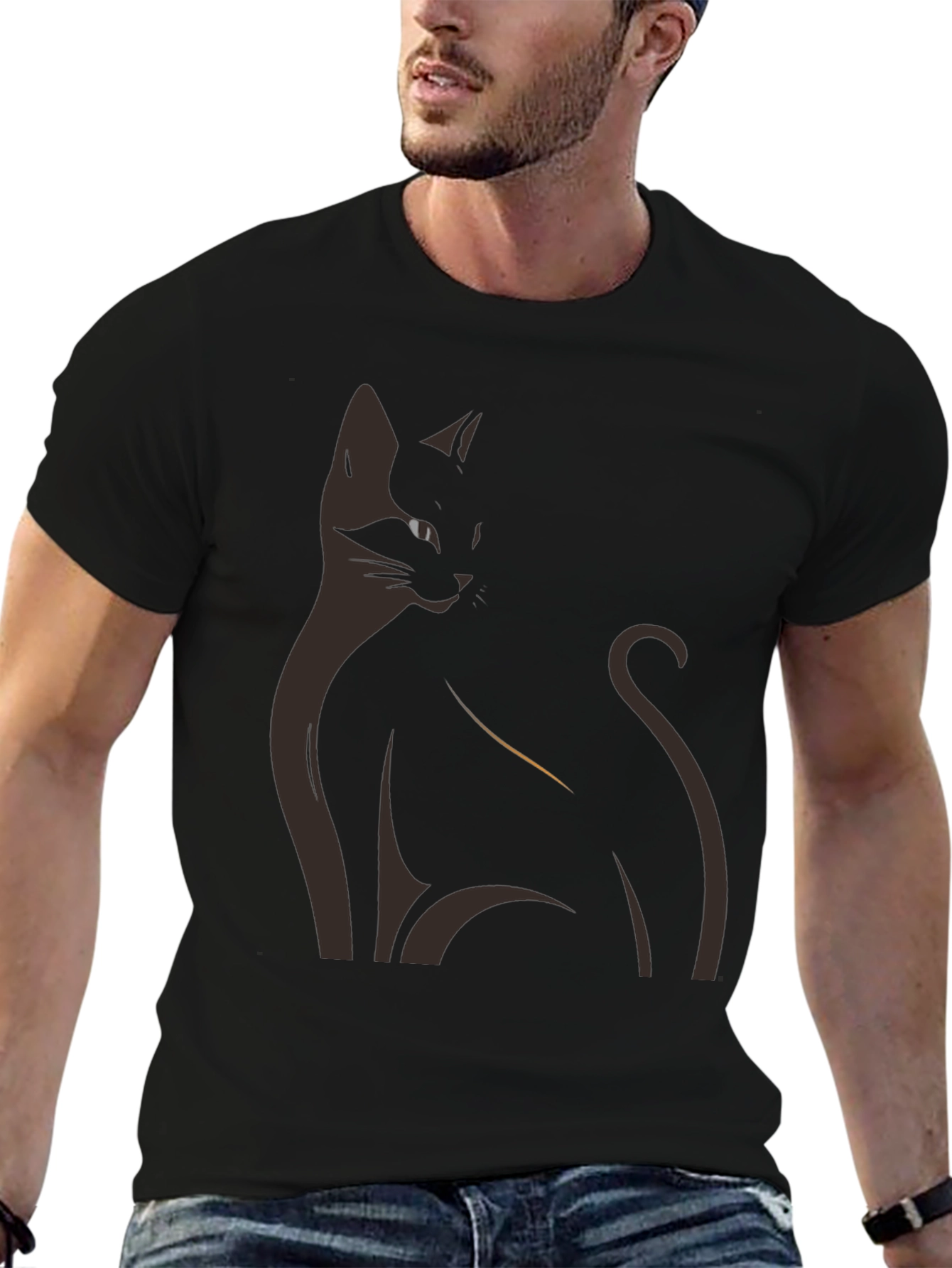 Black Black Cat Graphic T-Shirt - Stylish & Comfortable view 6