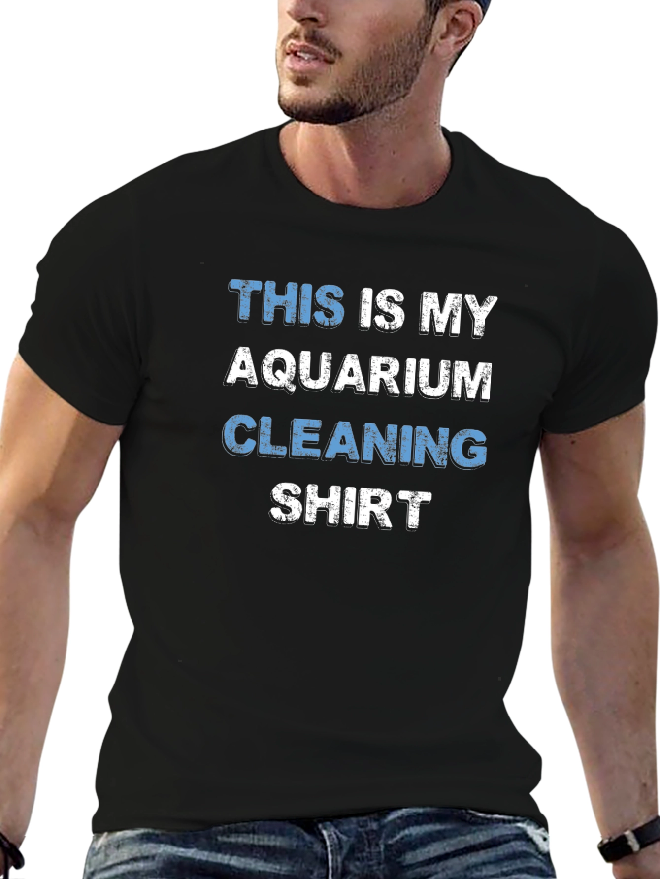 Black Aquarium Cleaning Shirt - Funny Fish Keeper Tee view 6
