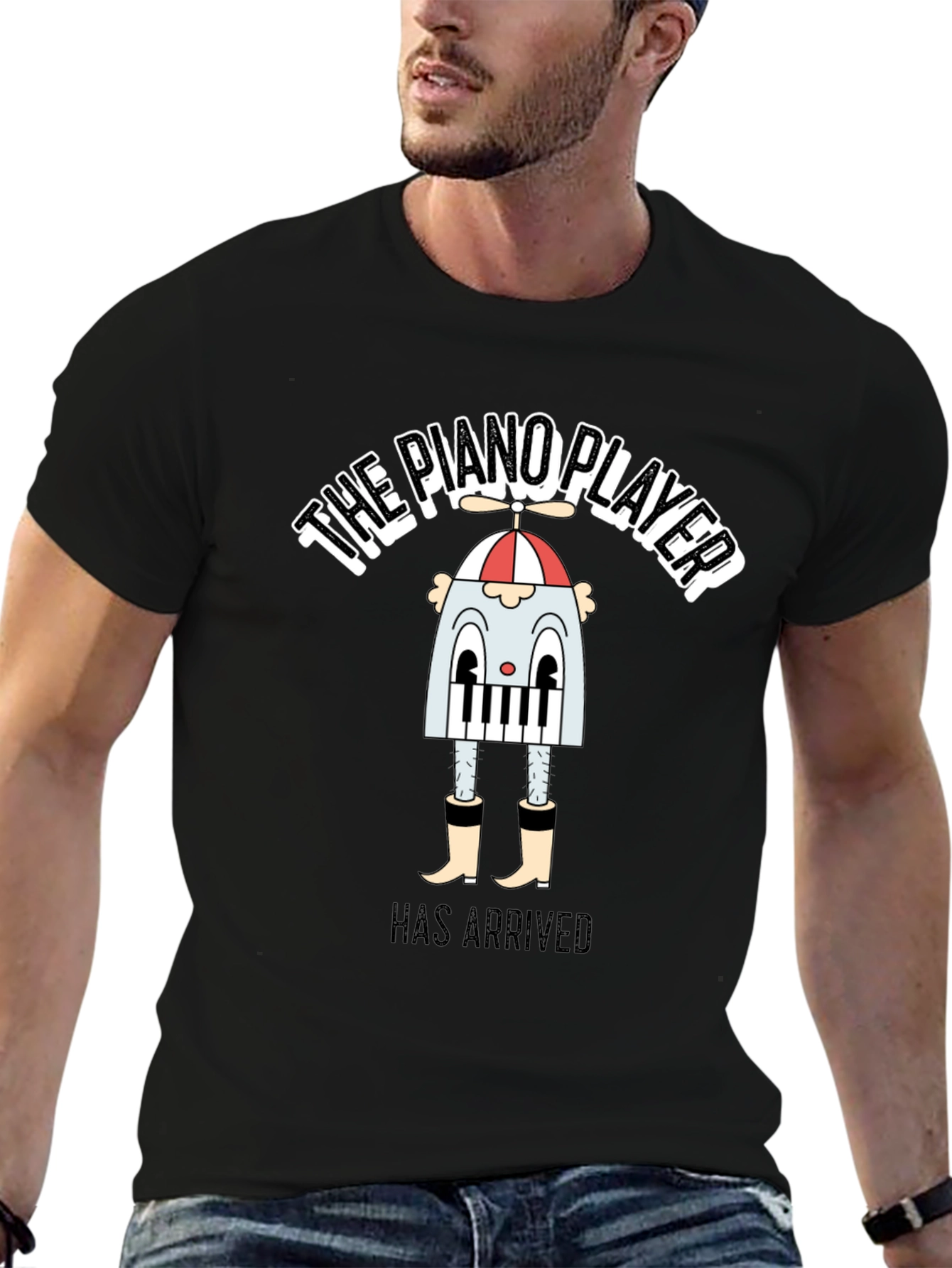 Black The Piano Player Has Arrived T-Shirt view 6