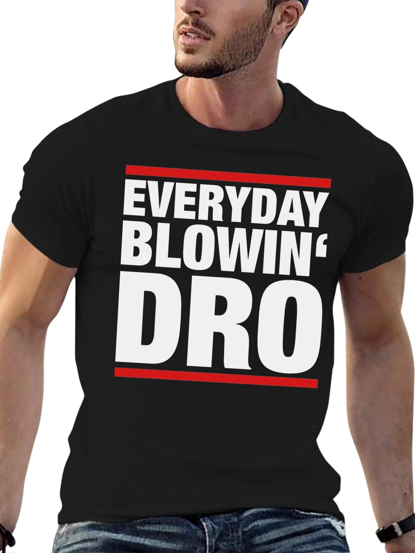 Black Everyday Blowing' DRO T-Shirt view 6