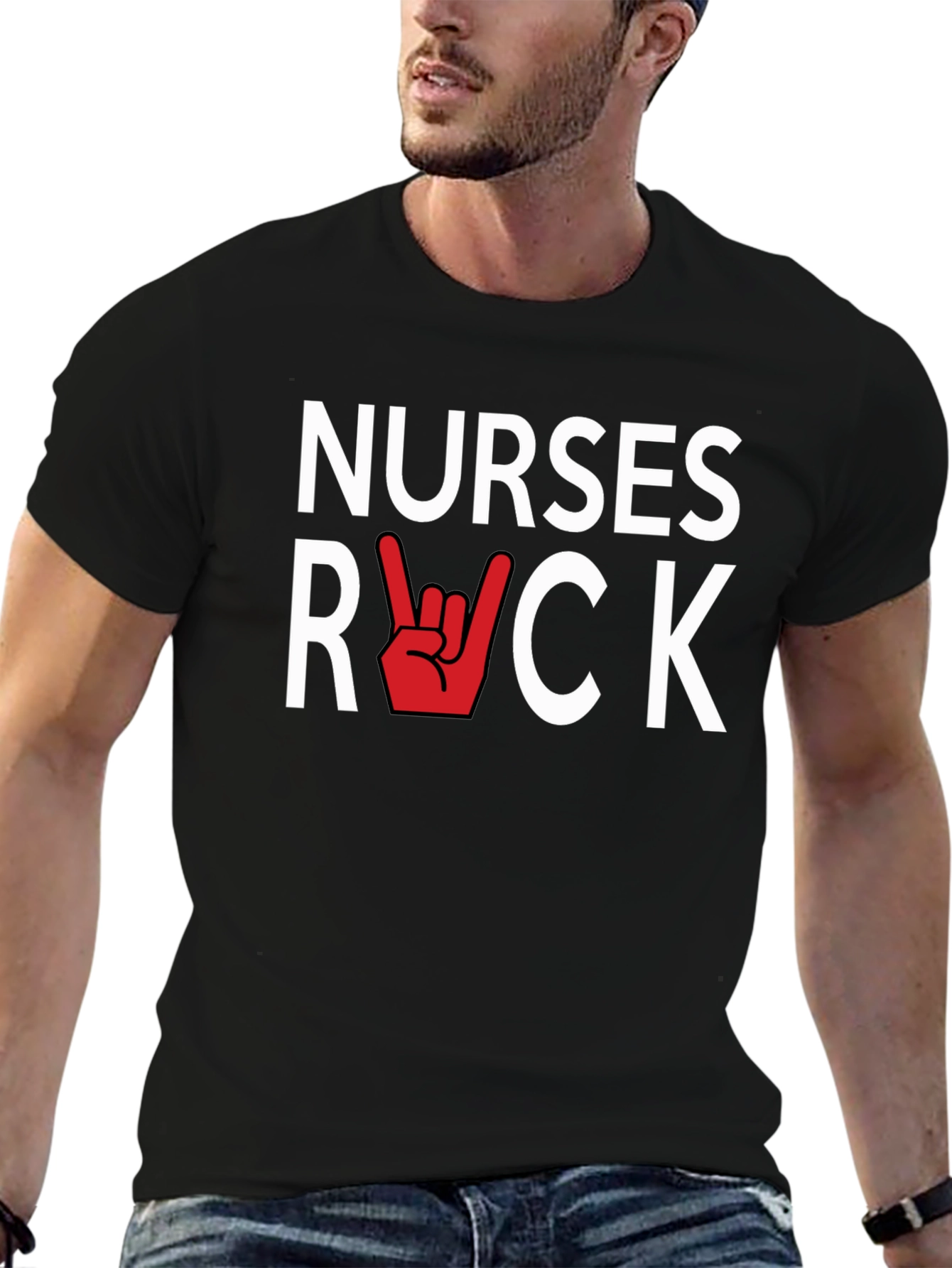 Black Nurses Rock Graphic Tee - Stylish & Comfortable view 6