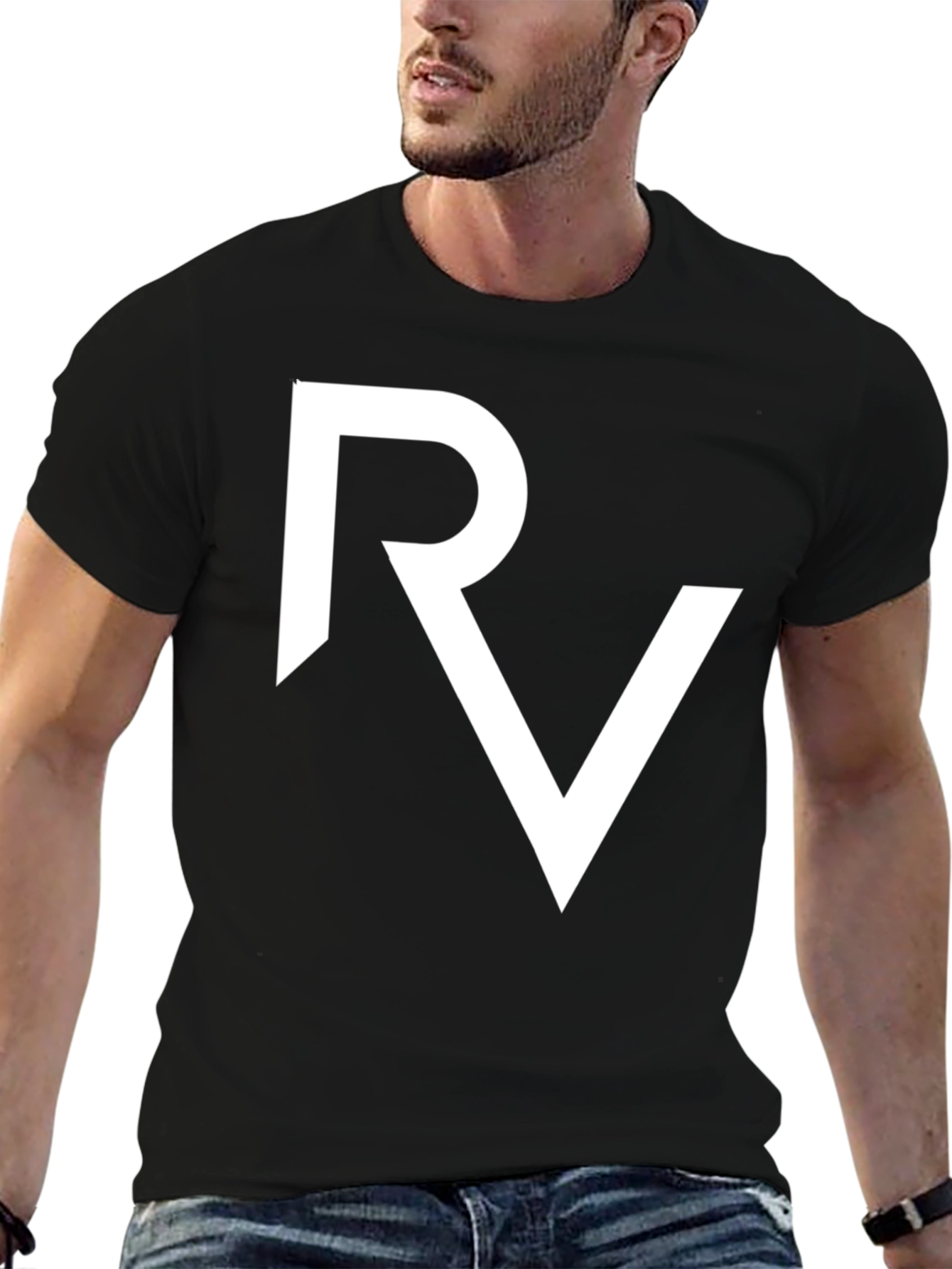 Black RV Logo Black T-Shirt view 6