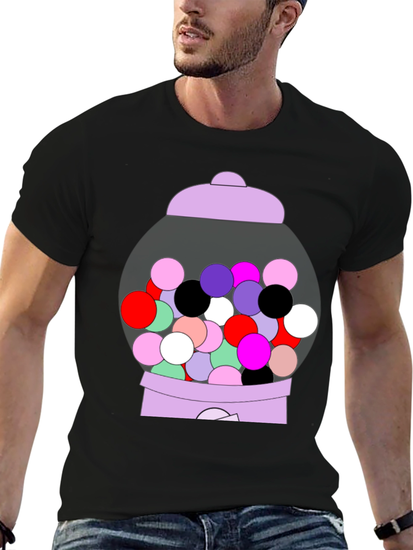 Black Gumball Machine Graphic Tee view 6