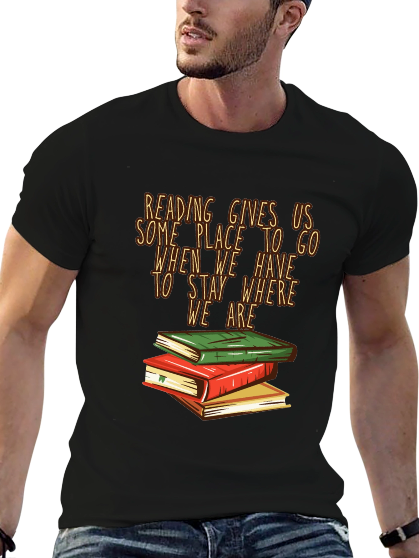 Black Reading Gives Us T-Shirt - Book Lover Tee view 6
