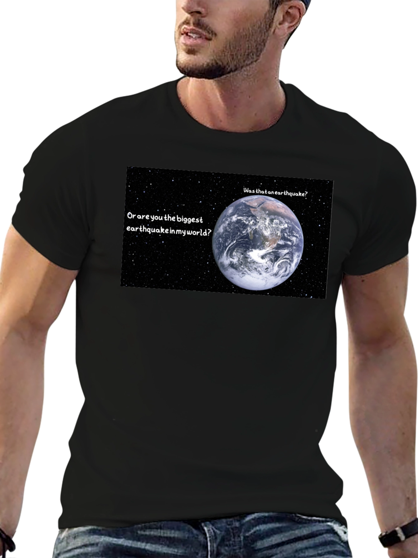 Black Earthquake T-Shirt: Biggest Earthquake in My World view 6