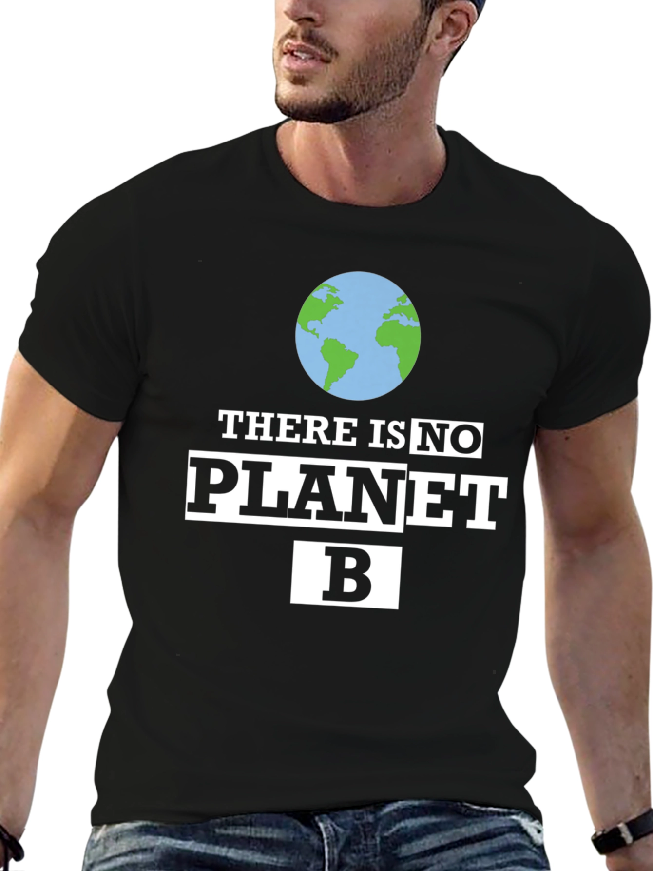 Black There is No Planet B Graphic T-Shirt view 6